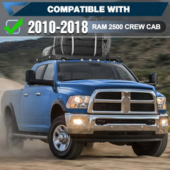 Ram 2500 Roof Rack for 2010-2018 Ram 2500 Crew Cab Overlanding Rooftop Crossbar Cargo Basket Carrier - POFENZE
