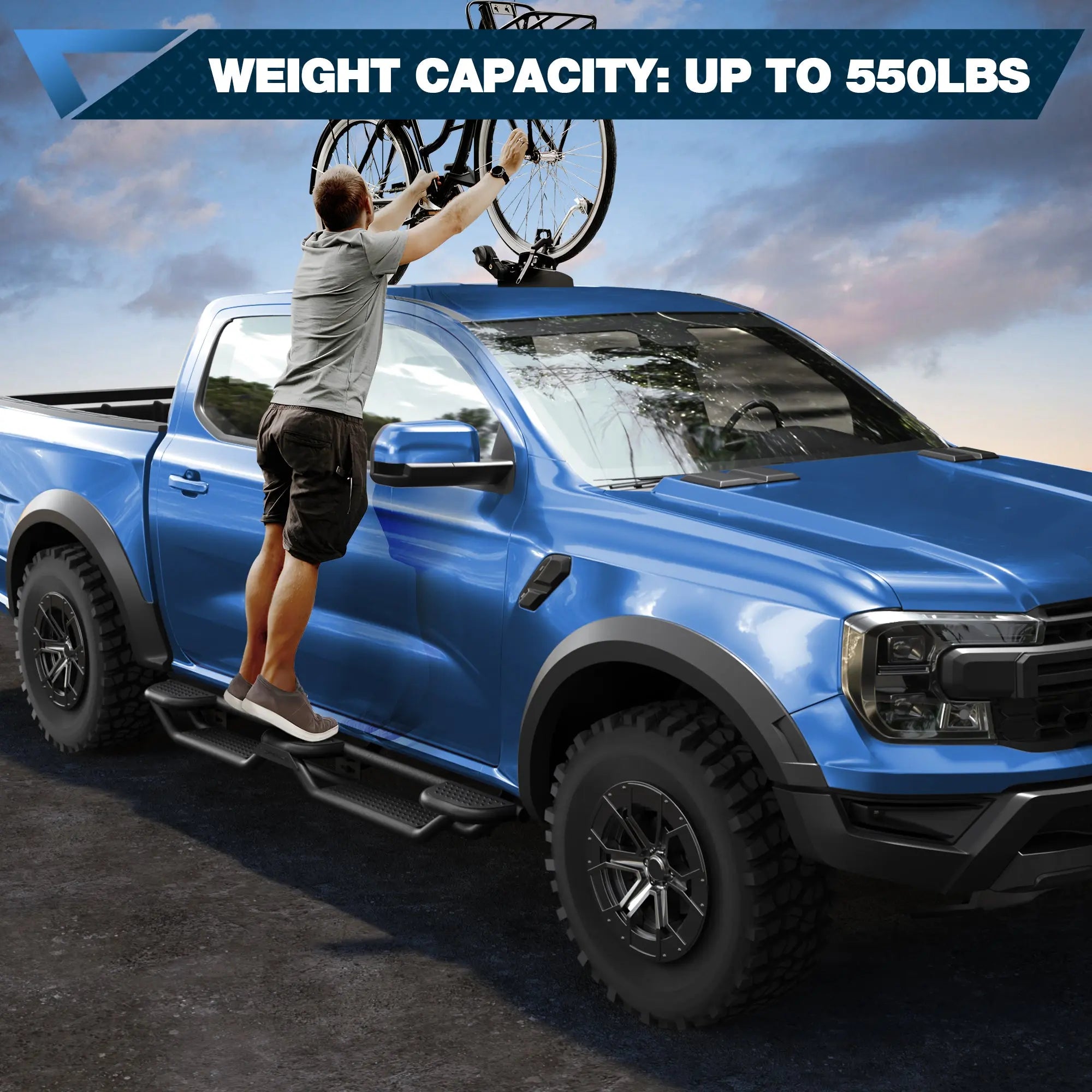 Ranger Running Boards Side Steps Fit 2019-2026 Ford Ranger POFENZE 