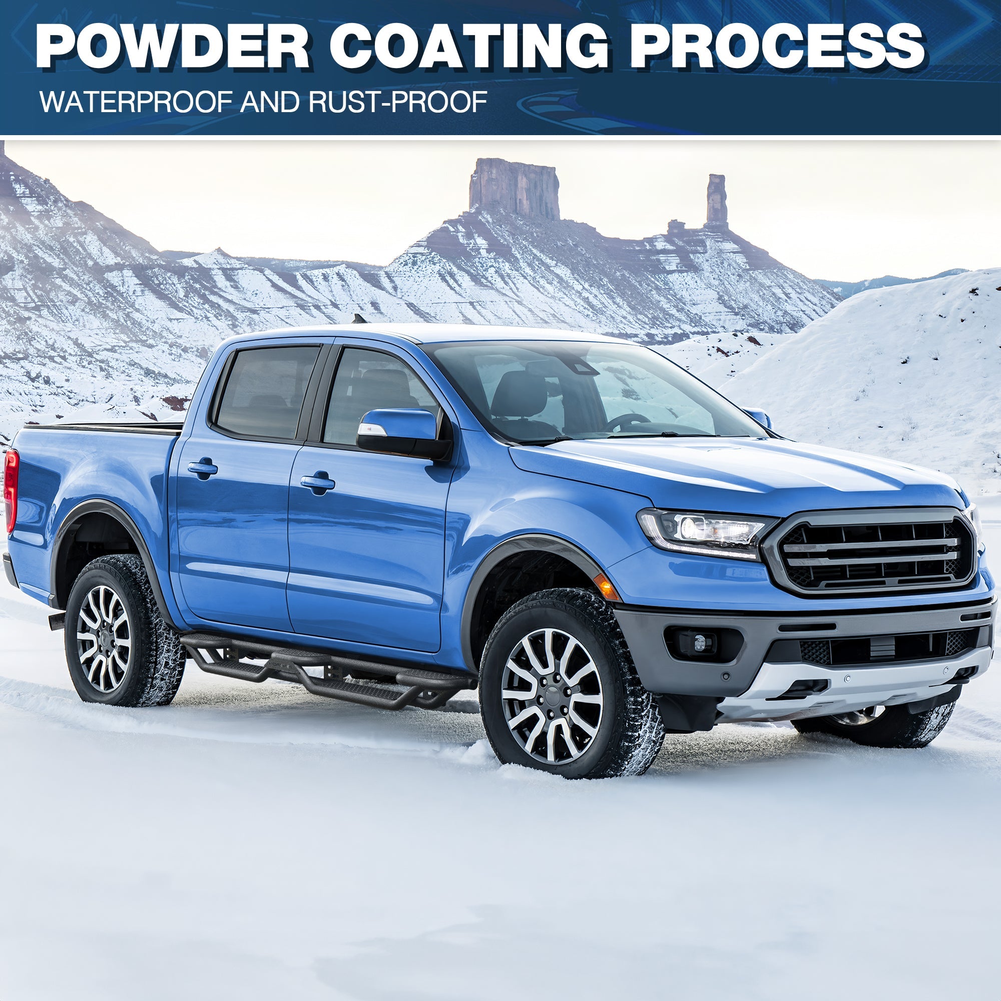 Ranger Running Boards Side Steps Fit 2019-2026 Ford Ranger POFENZE 