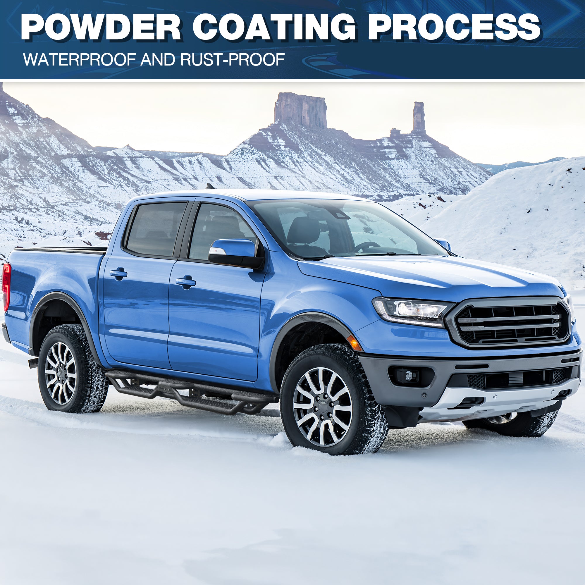 Ranger Running Boards Side Steps Fit 2019-2026 Ford Ranger POFENZE 