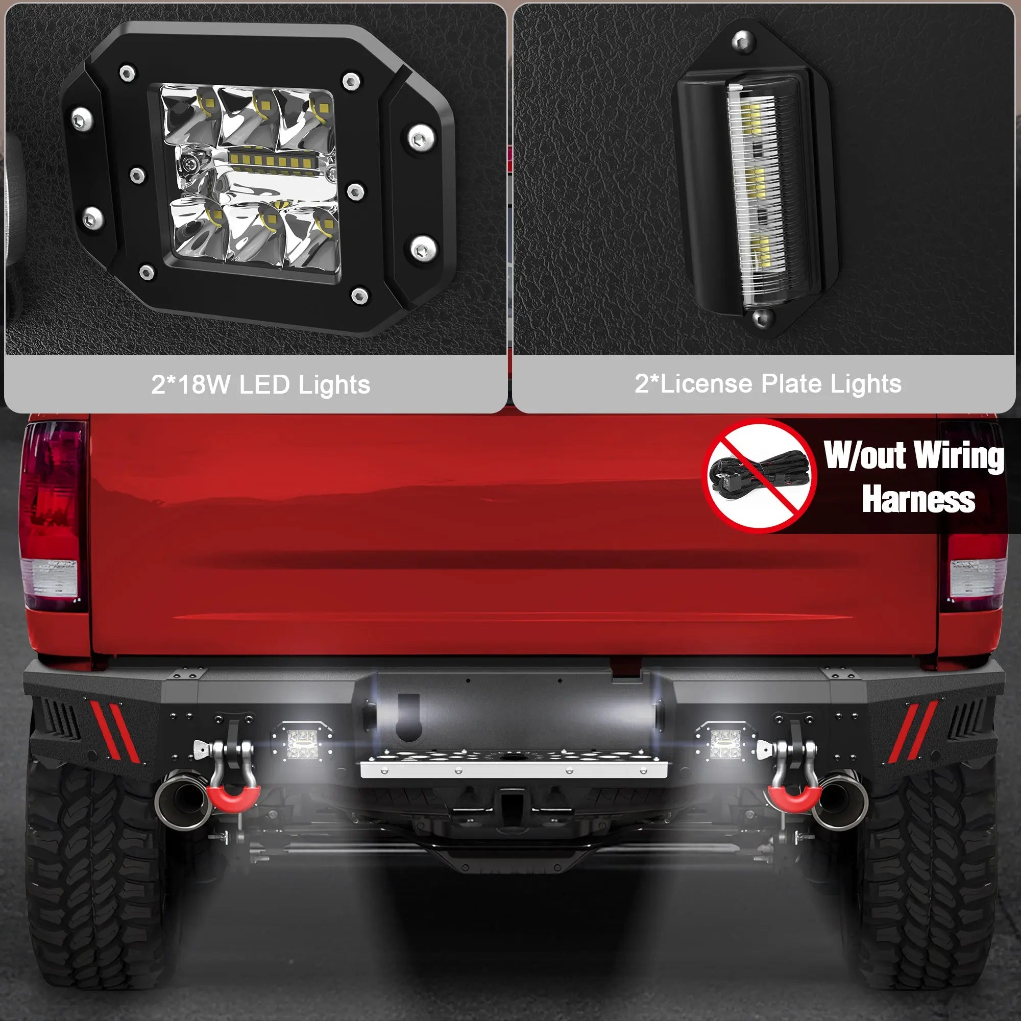 Rear Bumper Compatible with Ram 1500 2009-2018 and Ram 1500 2019-2023 Classic POFENZE