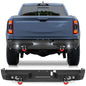 Rear Bumper Compatible with Ram 1500 2021-2024 Textured Black Pickup Truck Bumper for Ram 1500 POFENZE