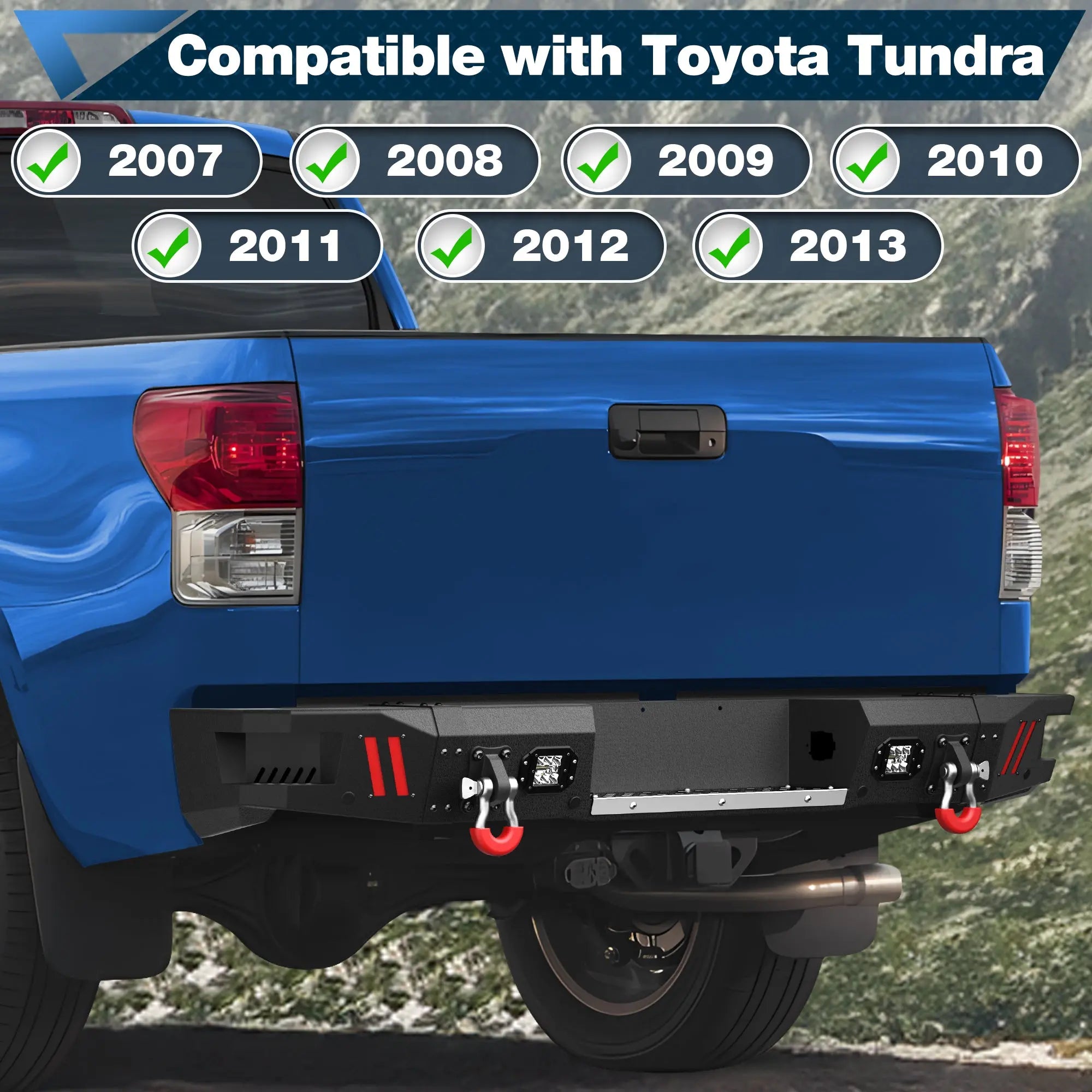 Rear Bumper Fit Toyota Tundra 2007 2008 2009 2010 2011 2012 2013 POFENZE