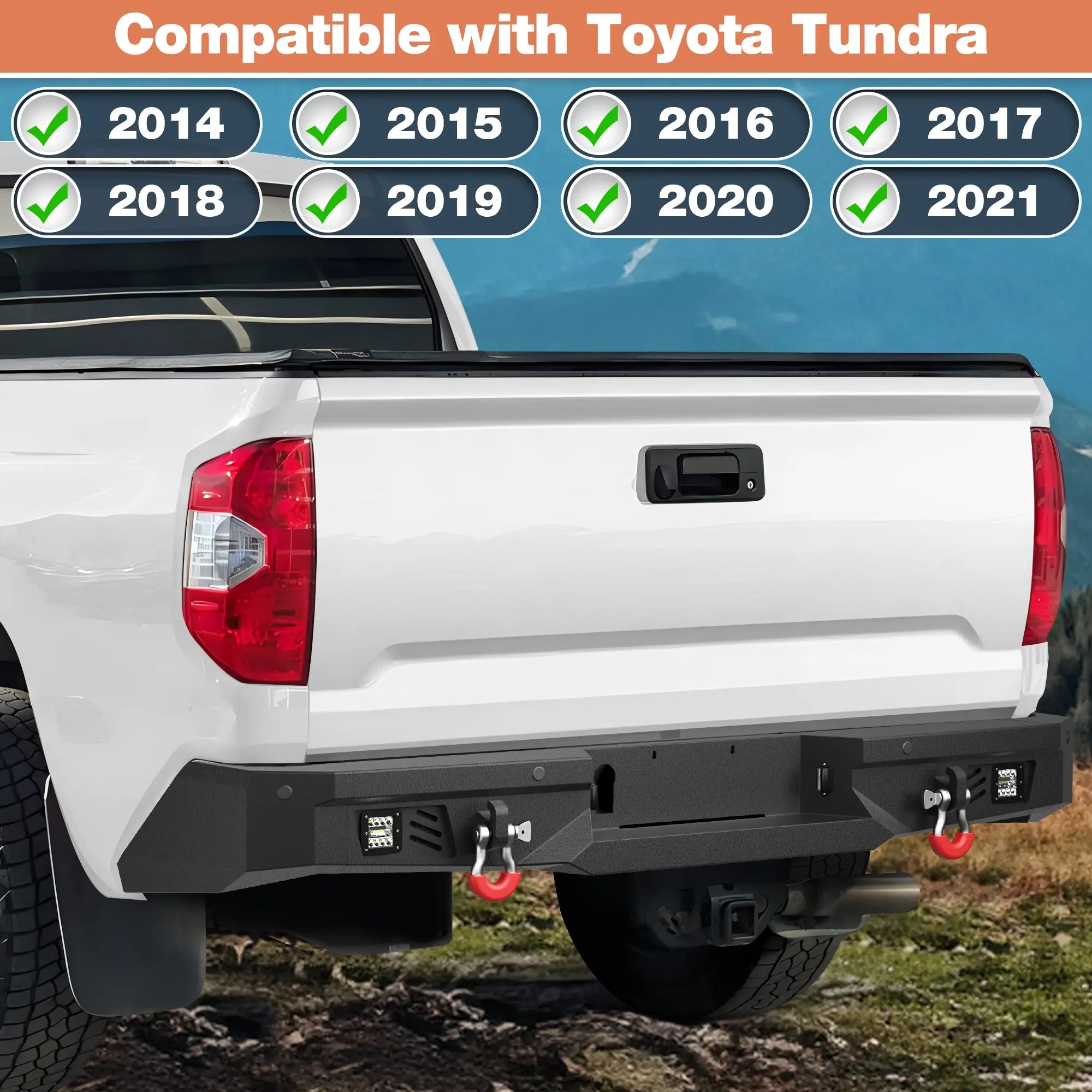 Rear Bumper Full Width for 2014-2021 Tundra POFENZE