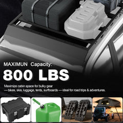 Roof Rack Compatible for 2003-2009 GX470 Heavy Duty Basket Cargo Carriers Luggage Storage Holder Carbon Steel Cross Bars POFENZE