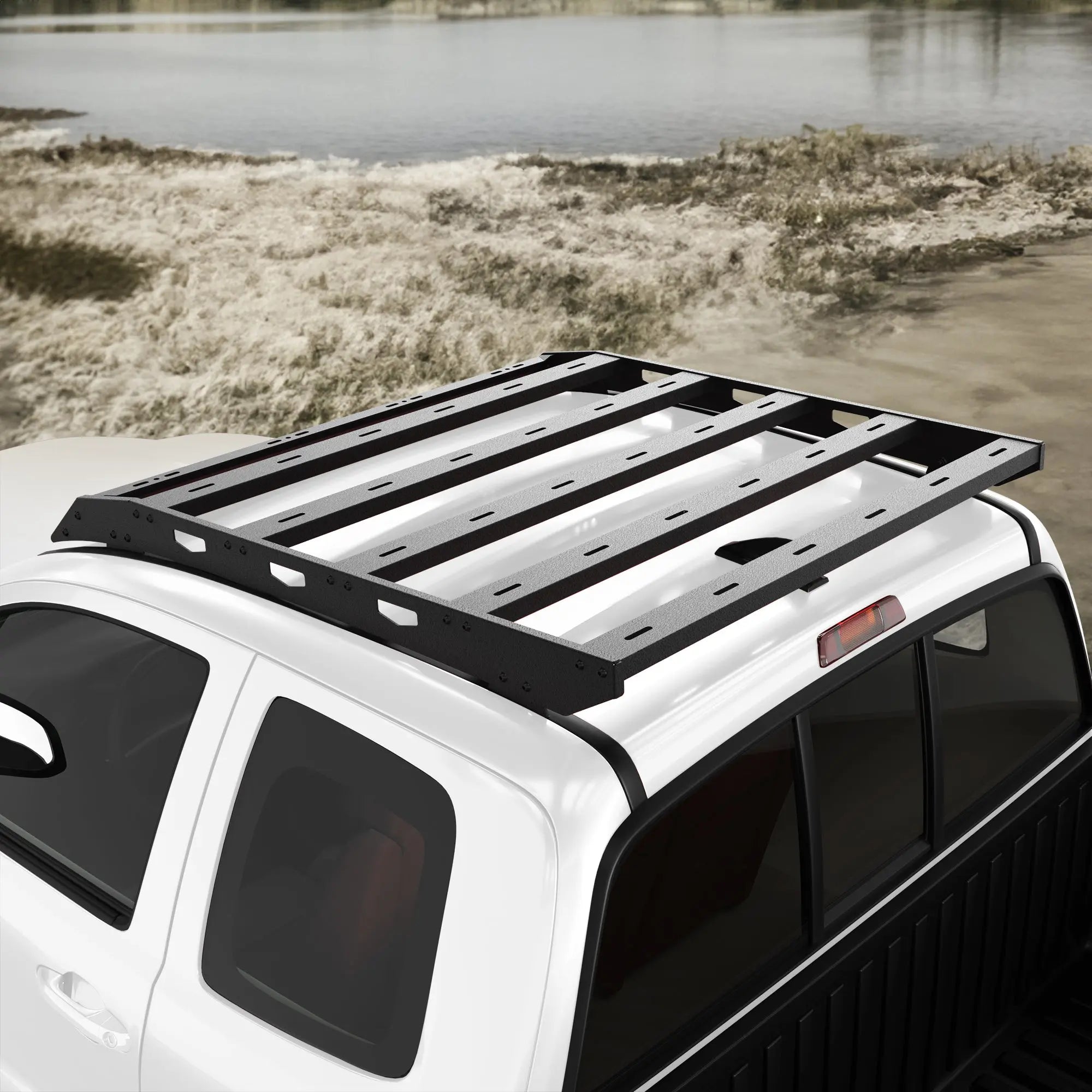 Roof Rack Compatible with 2th Gen 2005-2023 Toyota Tacoma Access Cab M6 Bolt Installation,Cargo Carrier (for 2 Door) POFENZE