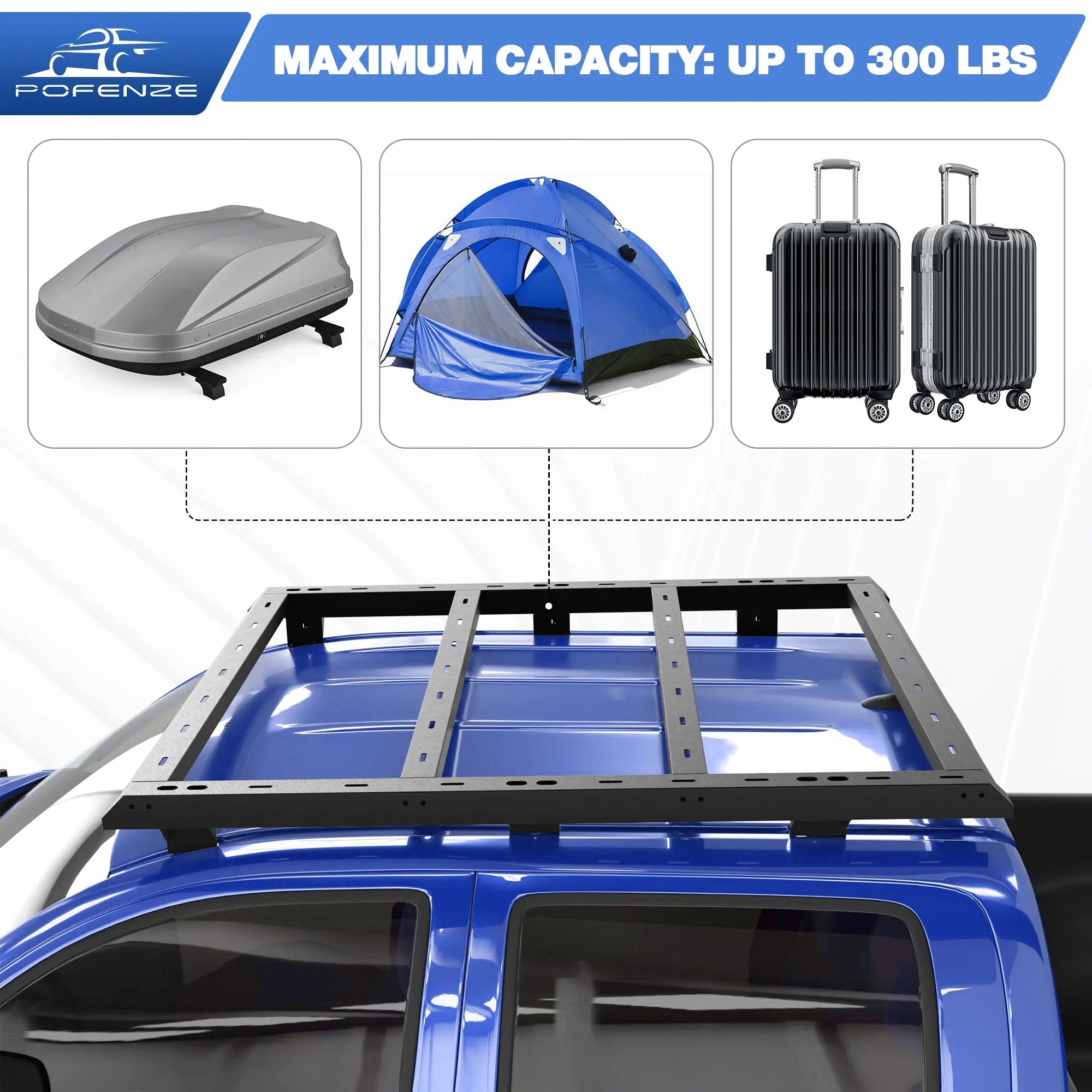 Roof Rack Cross Bars Compatible with 2005-2021 Toyota Tacoma POFENZE