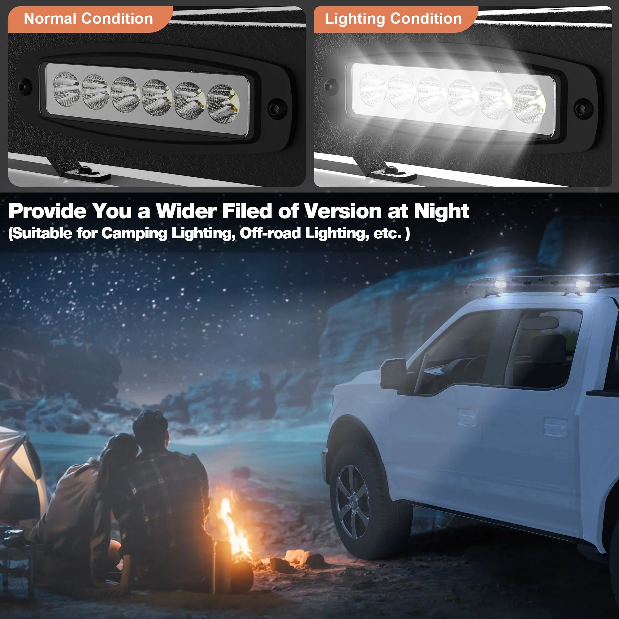 Roof Rack Top Cargo Carrier Heavy Duty Luggage Basket with Side LED Lights for 2009-2014 Ford F150 POFENZE