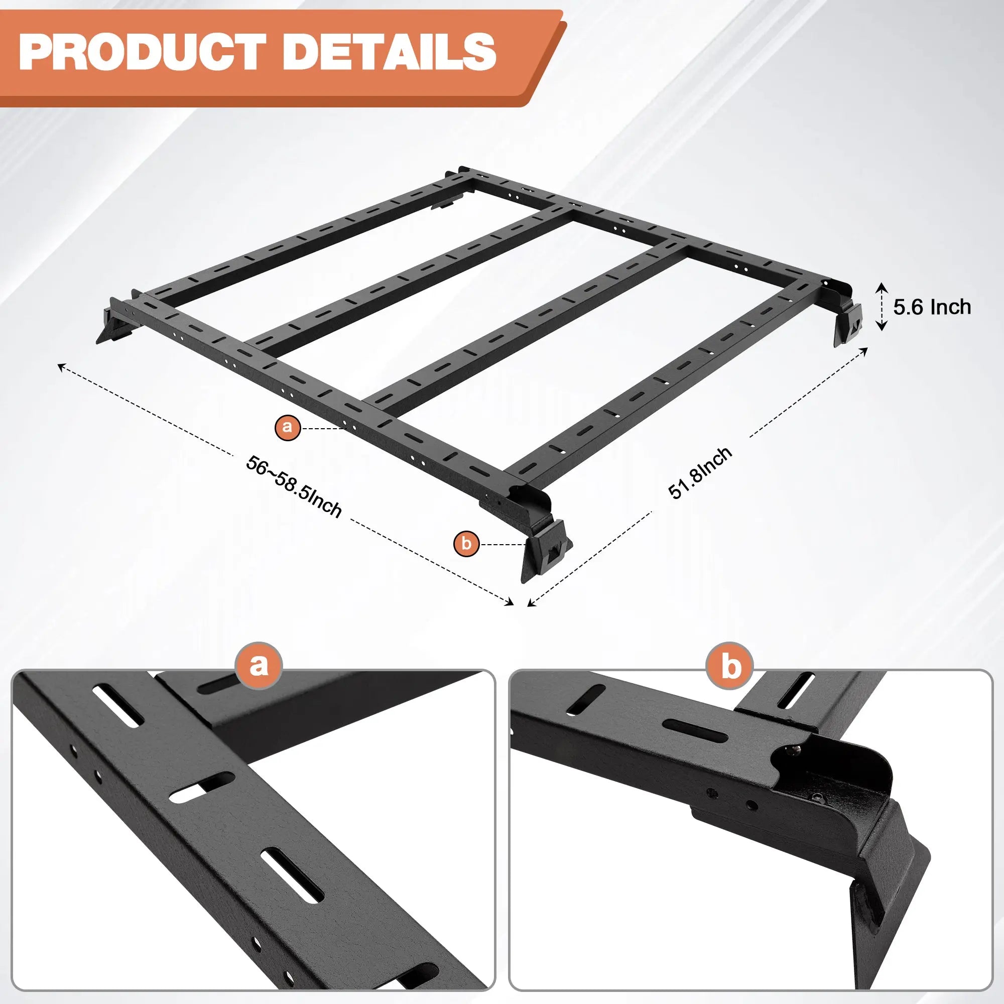 Roof Rack for Jeep Wrangler Hardtop Cargo Basket Rack Compatiable with 4 Door Jeep Wrangler JK JL JT Gladiator 2007-2023 POFENZE