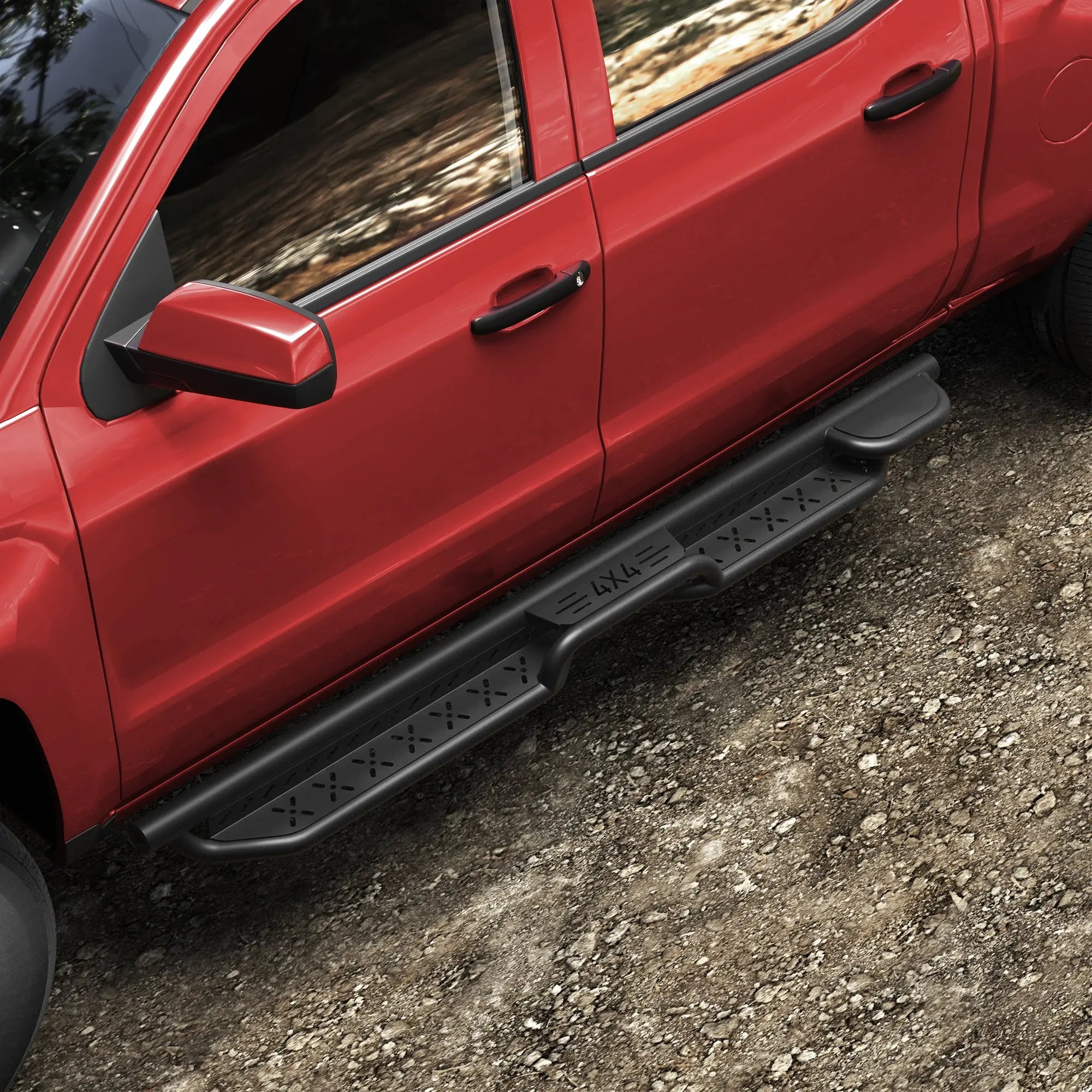 Running Boards Crew Cab Two Raised Side Step Compatible with 2007-2018 Chevy Silverado & GMC Sierra 1500, 2007-2019 Chevrolet Silverado & GMC Sierra 2500HD 3500HD(4 Doors Only) POFENZE