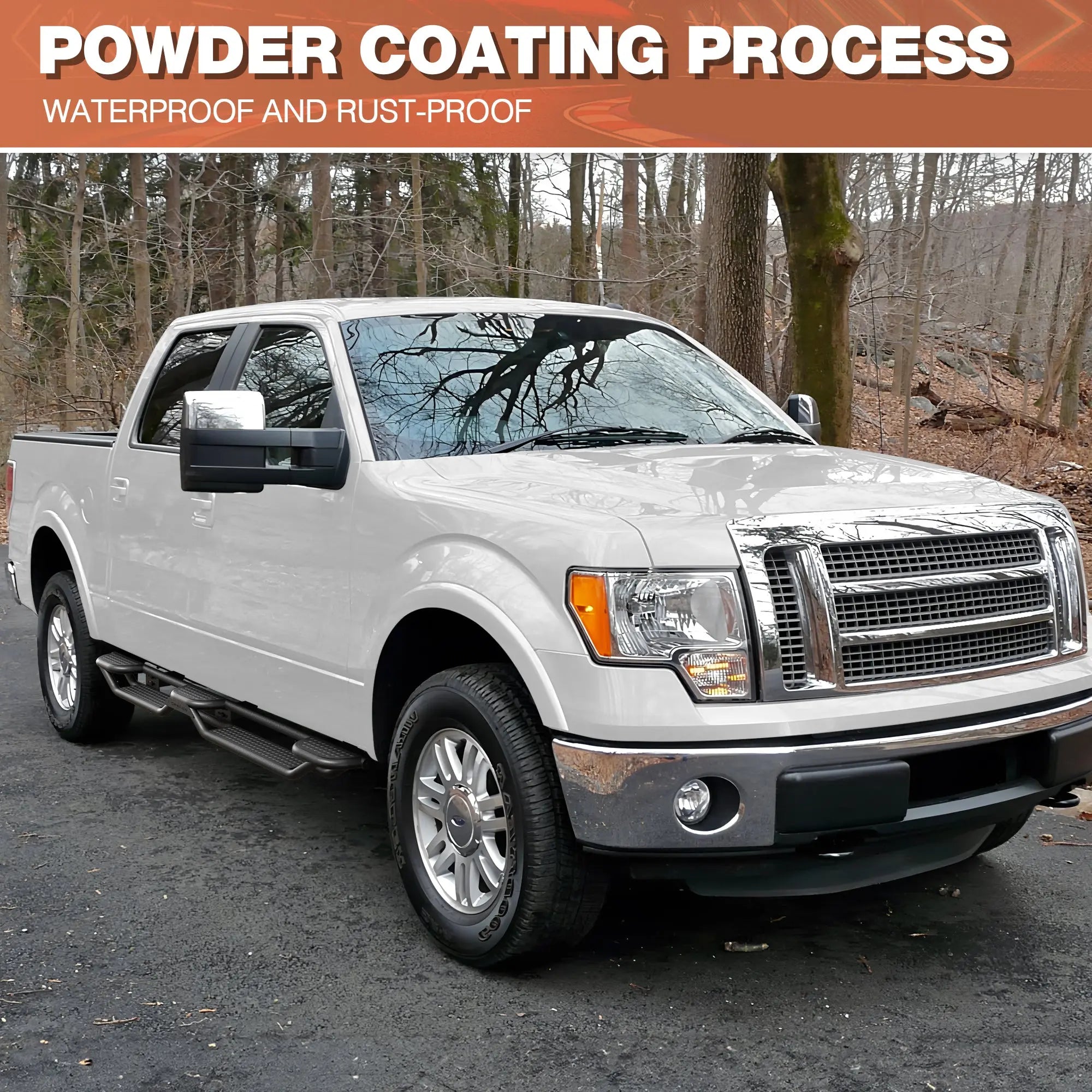 Running Boards Side Steps Compatible with 2009-2014 Ford F150 F-150 SuperCrew Cab - POFENZE