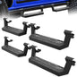 Running Boards Side Steps Ford Bronco 2021 2022 2023 2024 2025 4-Door with Original Rock Rails Removable Heavy-Duty Steel Side Bars Step Plates POFENZE