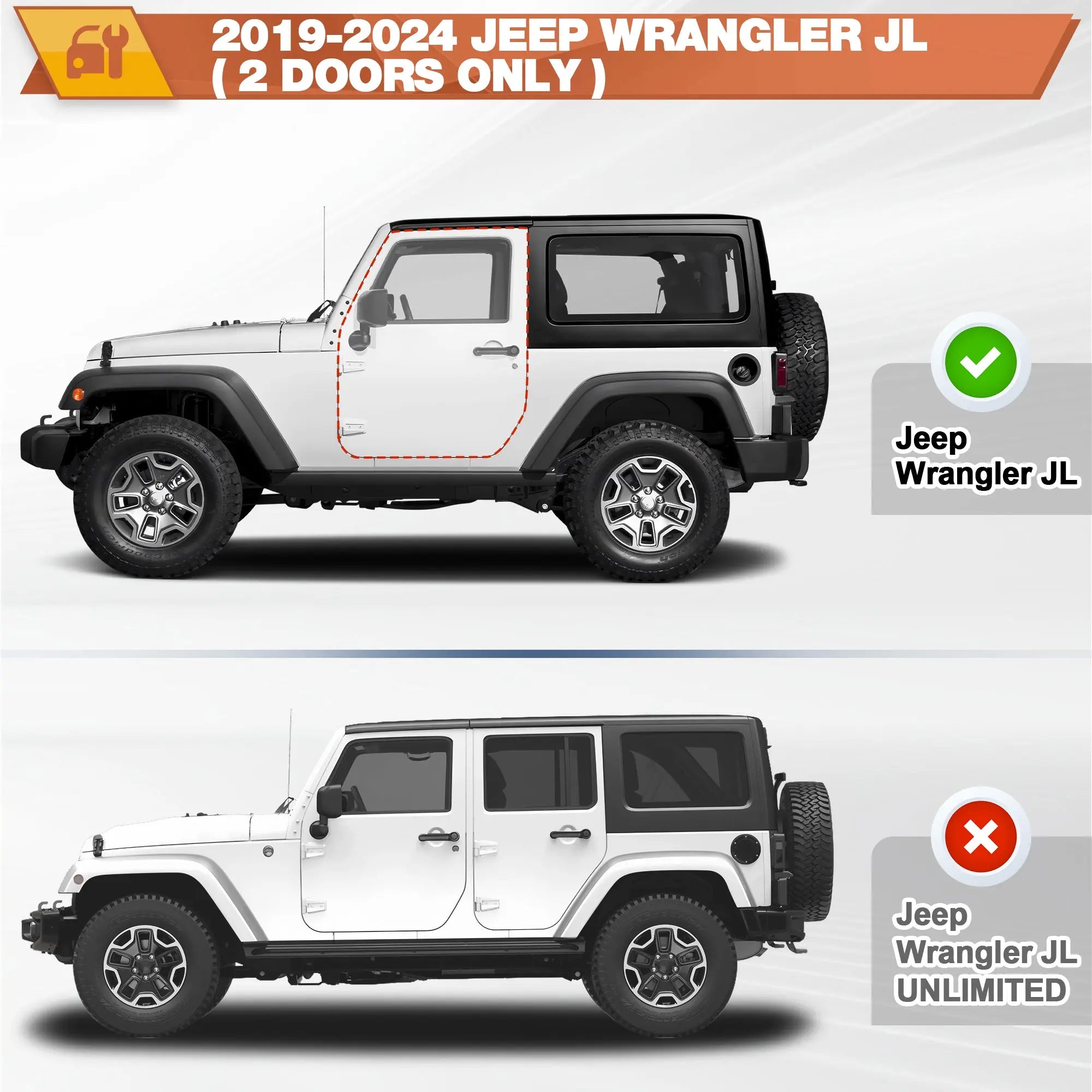 Running Boards Side Steps Raised Step Compatible with 2019-2024 Jeep Wrangler JL 2 Doors Only Black Carbon Steel Nerf Bars POFENZE