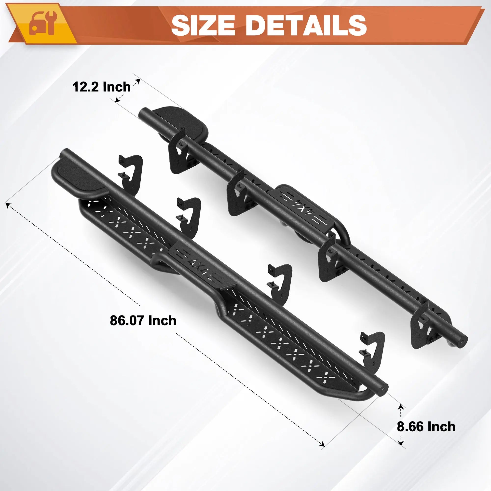 Running Boards Side Steps for 2006-2014 GMC Yukon XL Black Step Bars POFENZE