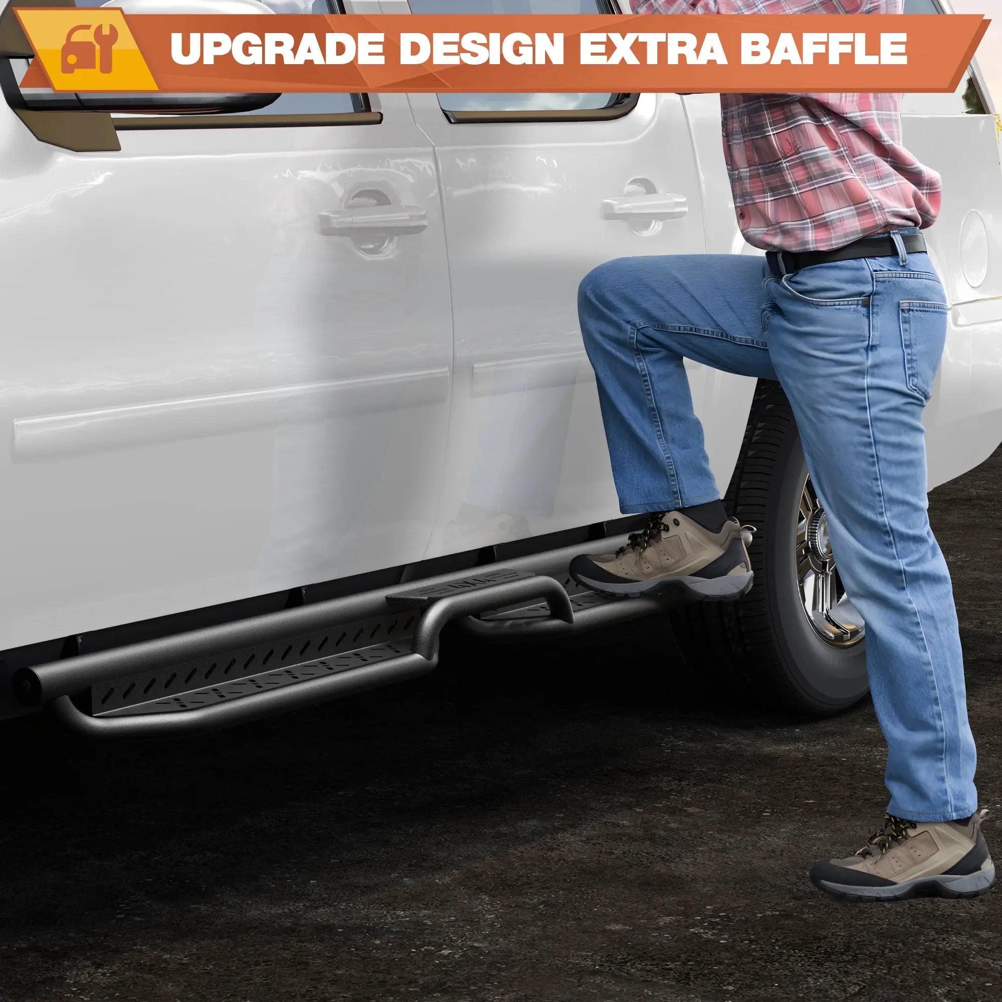 Running Boards Side Steps for 2006-2014 GMC Yukon XL Black Step Bars POFENZE