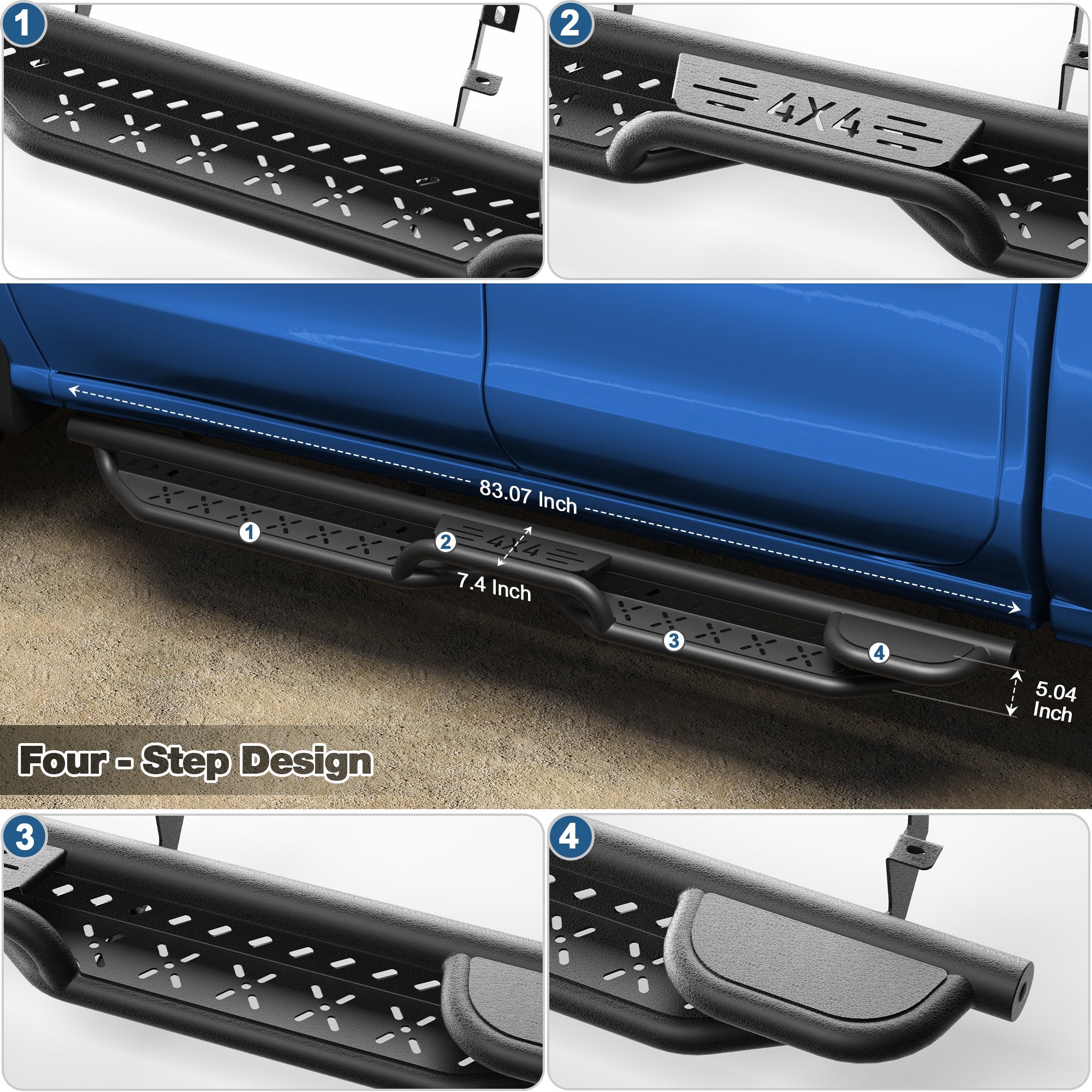Bolt-On Mounting Hardware Kit for Chevy Silverado GMC Sierra Running Boards – POFENZE No-Drill Installation