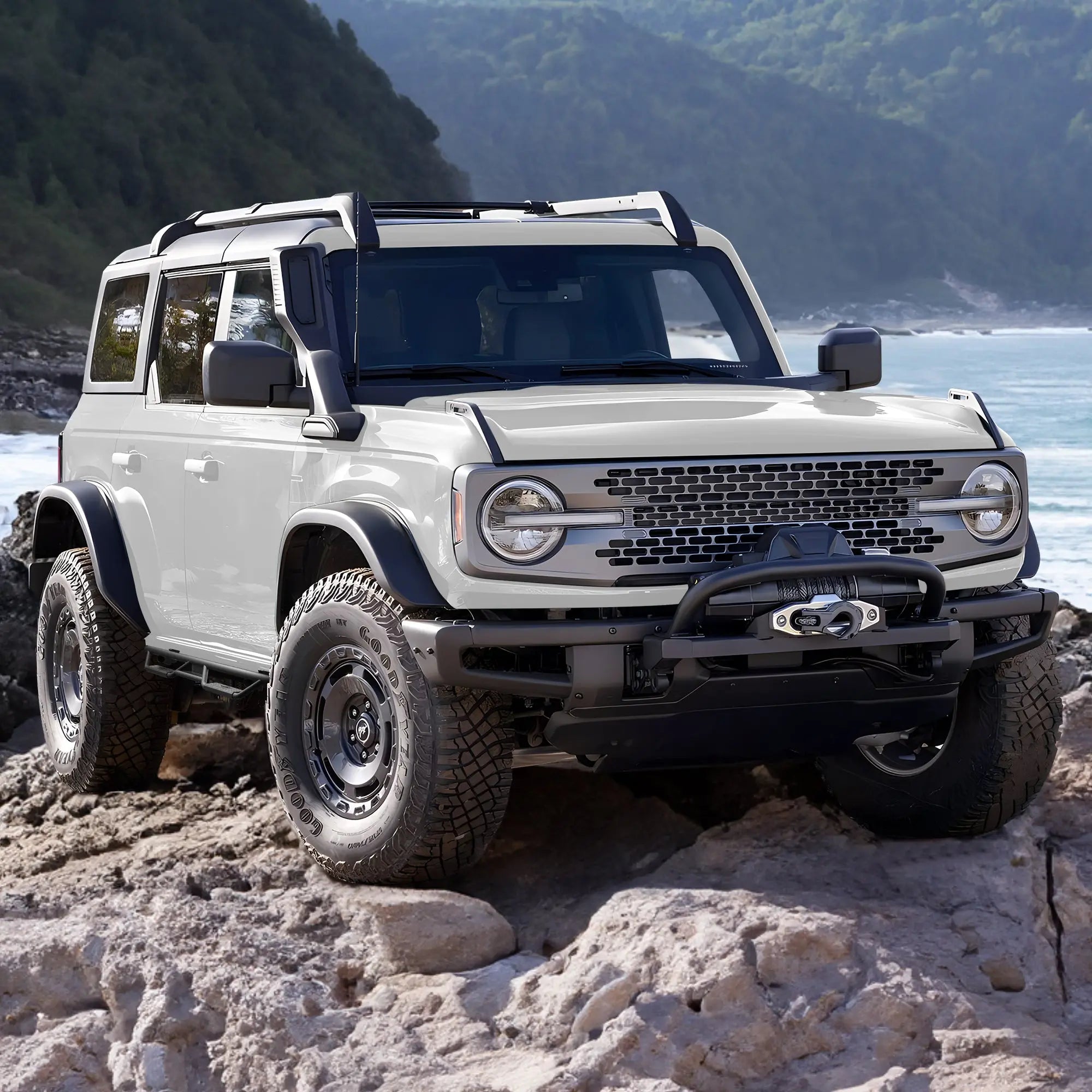 Running Boards Side Steps for Ford Bronco 2021 2022 2023 2024 2025 Removable Car Door Steps 4 Packs POFENZE