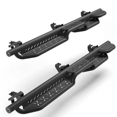 Running Boards Side Steps for Jeep Wrangler JL Unlimited (4-Door) - 2 Stairs Black Powder Coated Nerf Bars, Carbon Steel Side Step Rails POFENZE