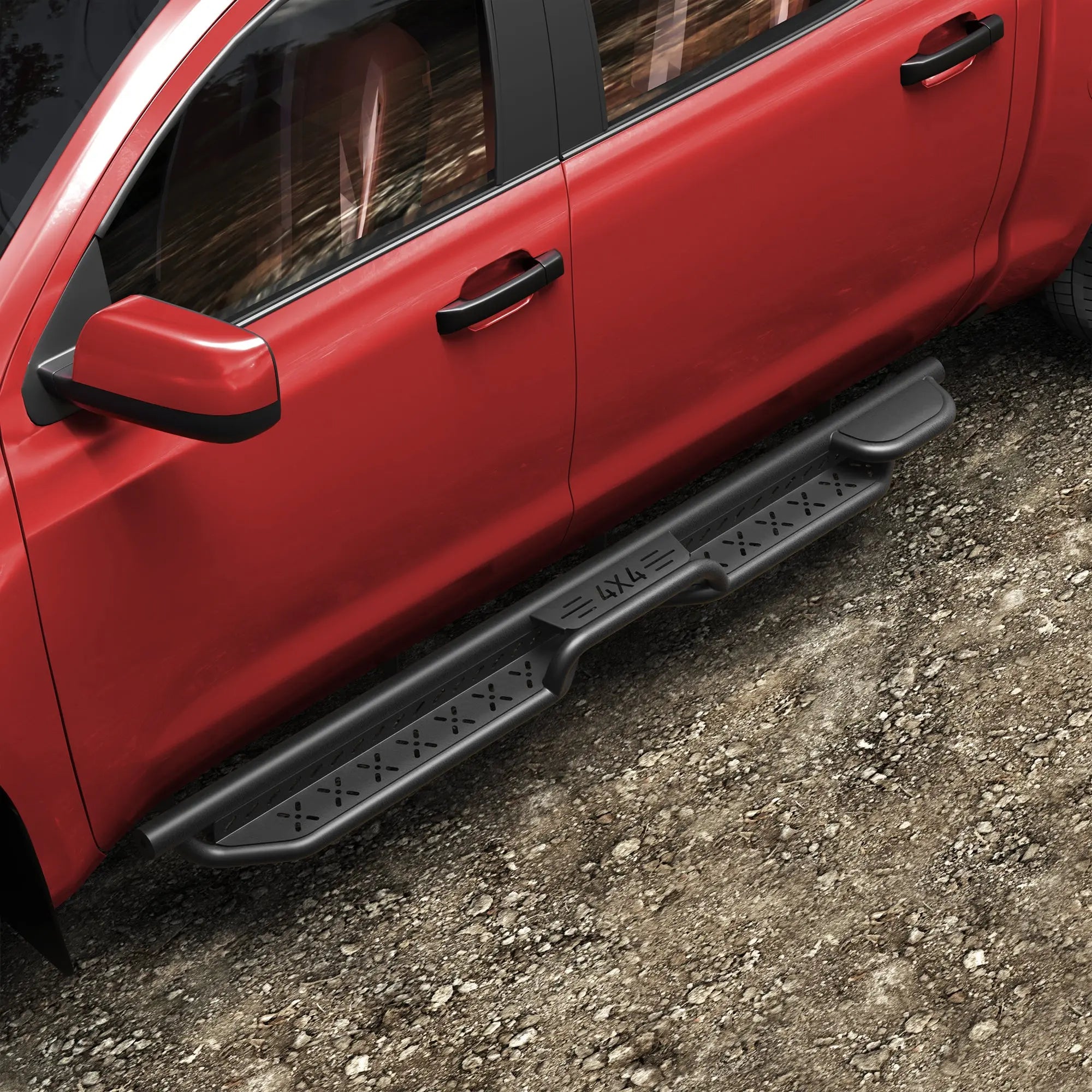 Running Boards for 2007-2021 Toyota Tundra Crew Cab with 4 Full-Size Doors Carbon Steel Powder-Coated Black Nerf Bars POFENZE