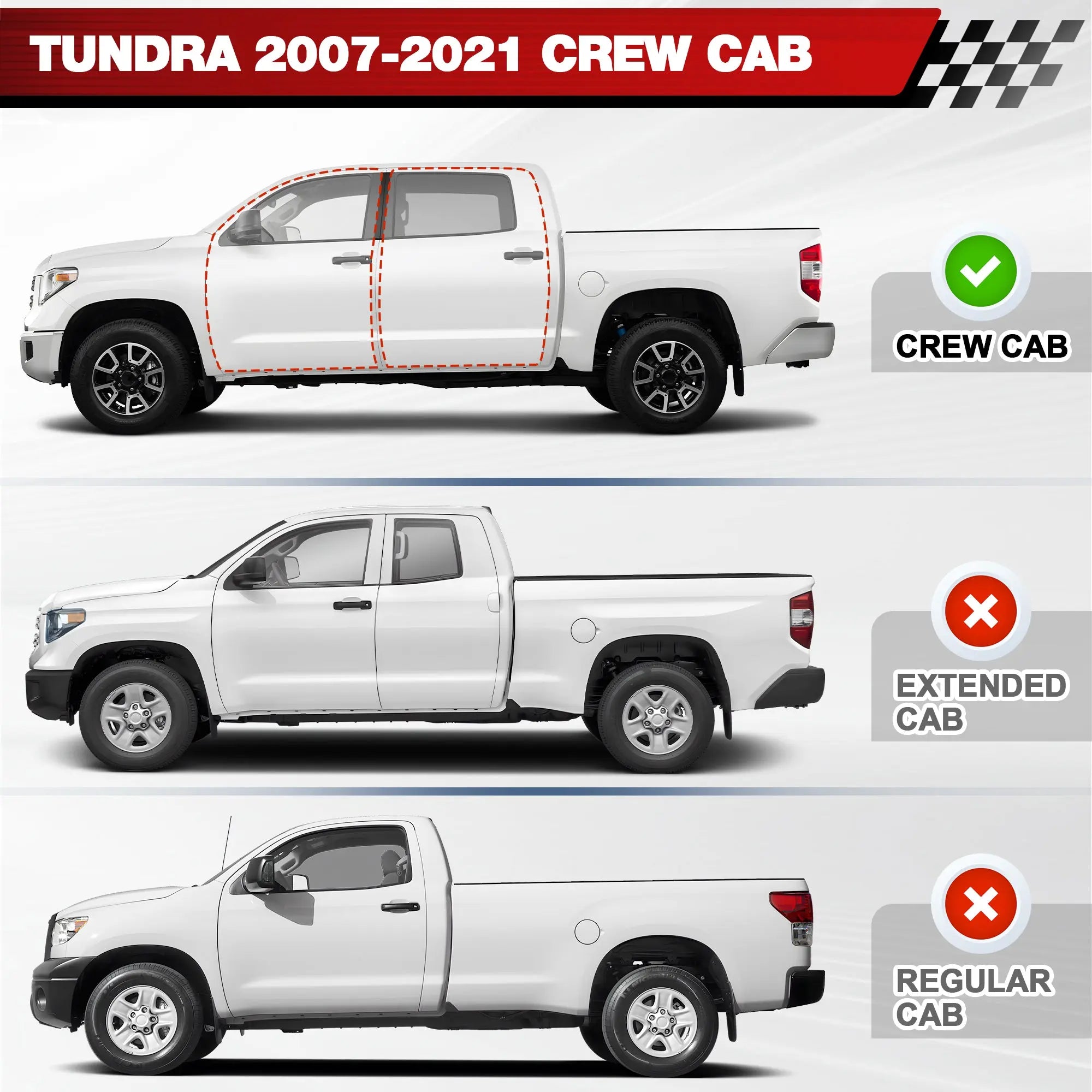 Running Boards for 2007-2021 Toyota Tundra Crew Cab with 4 Full-Size Doors Carbon Steel Powder-Coated Black Nerf Bars POFENZE