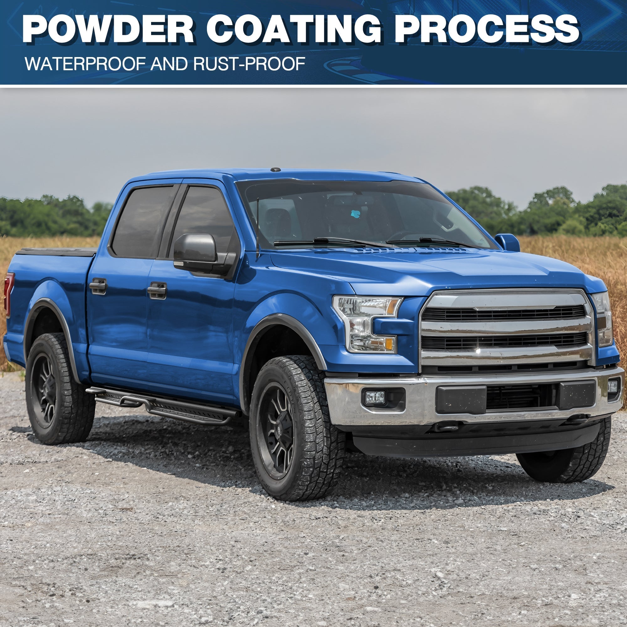 Running Boards for 2015-2026 Ford F-150 SuperCrew & 2017-2026 F-250 F-350 Crew Cab POFENZE 