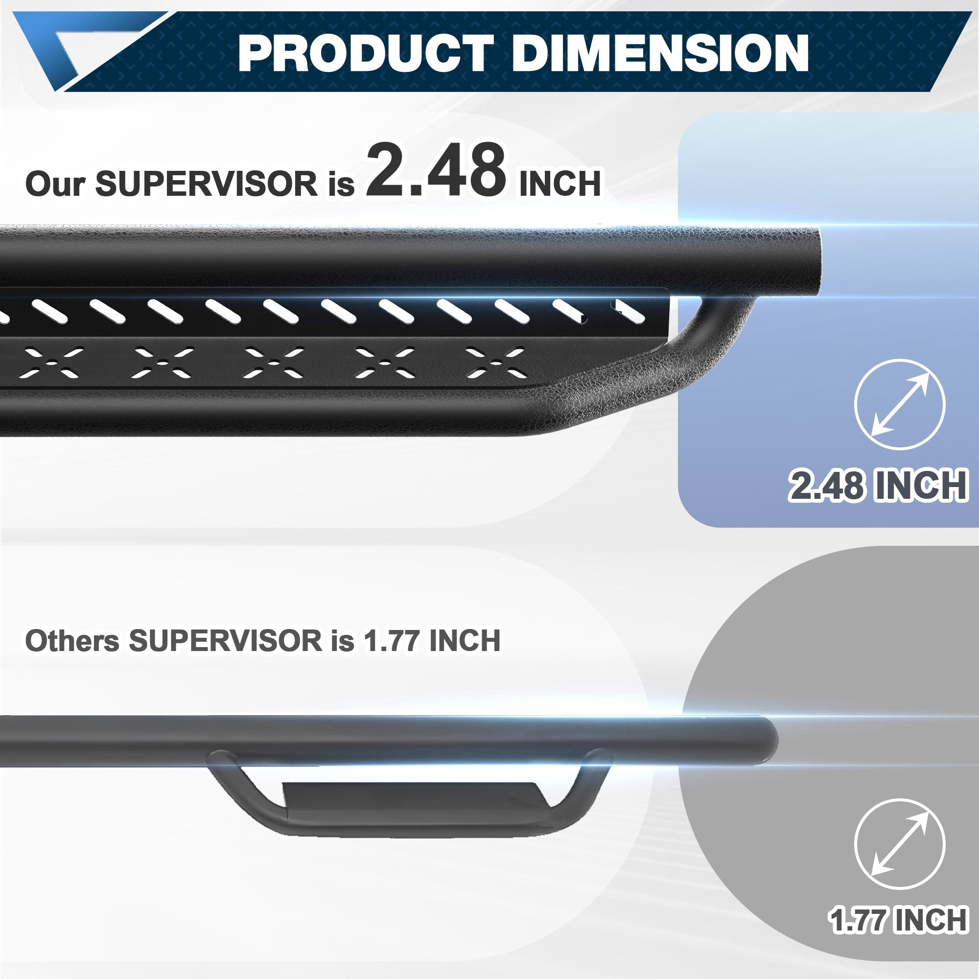 Running Boards for 2015-2026 Ford F-150 SuperCrew & 2017-2026 F-250 F-350 Crew Cab POFENZE 