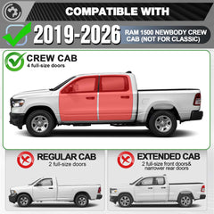Running Boards for 2019-2026 Ram 1500 New Body Crew Cab POFENZE 