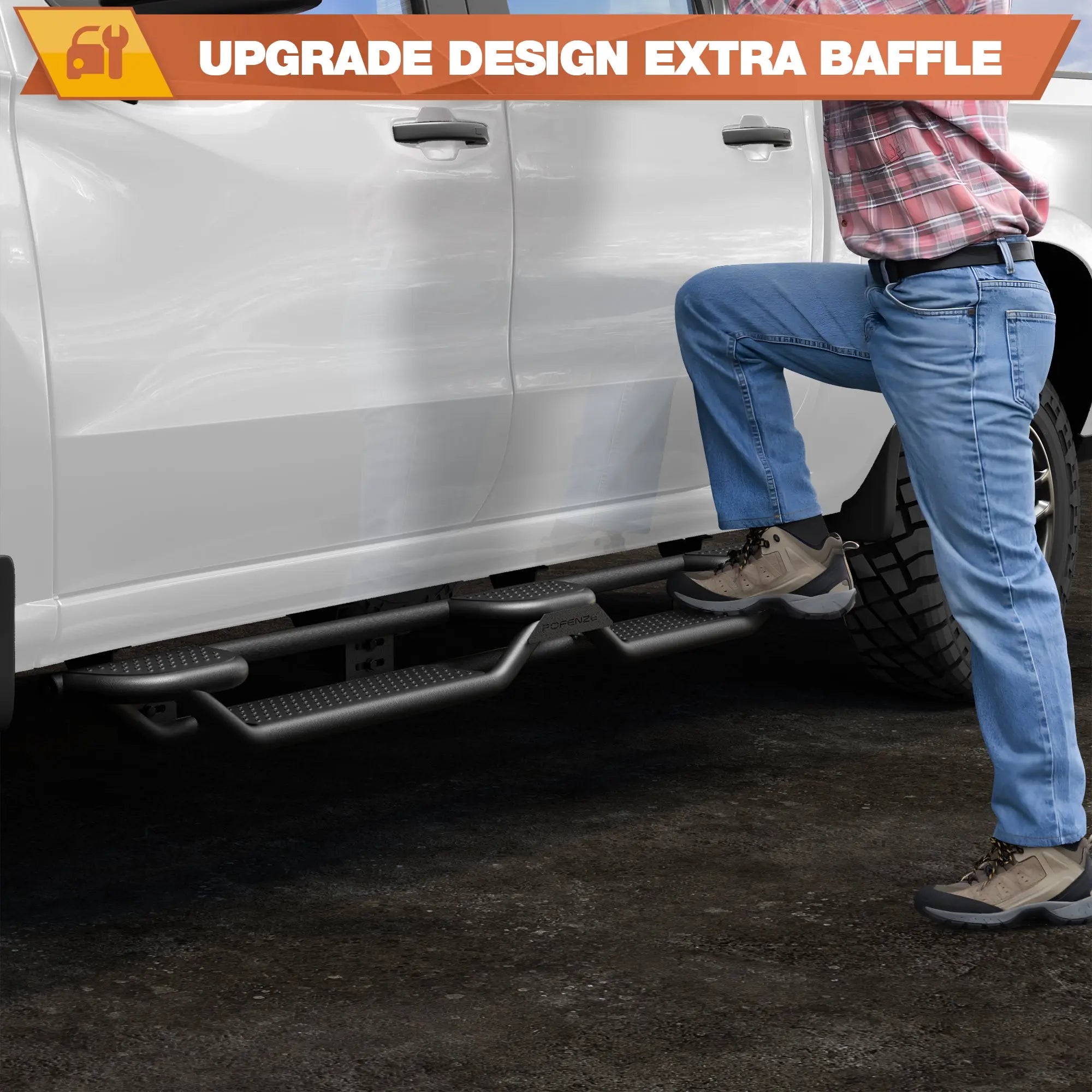 Running Boards for Chevy Silverado & GMC Sierra Crew Cab 2019-2025 - POFENZE