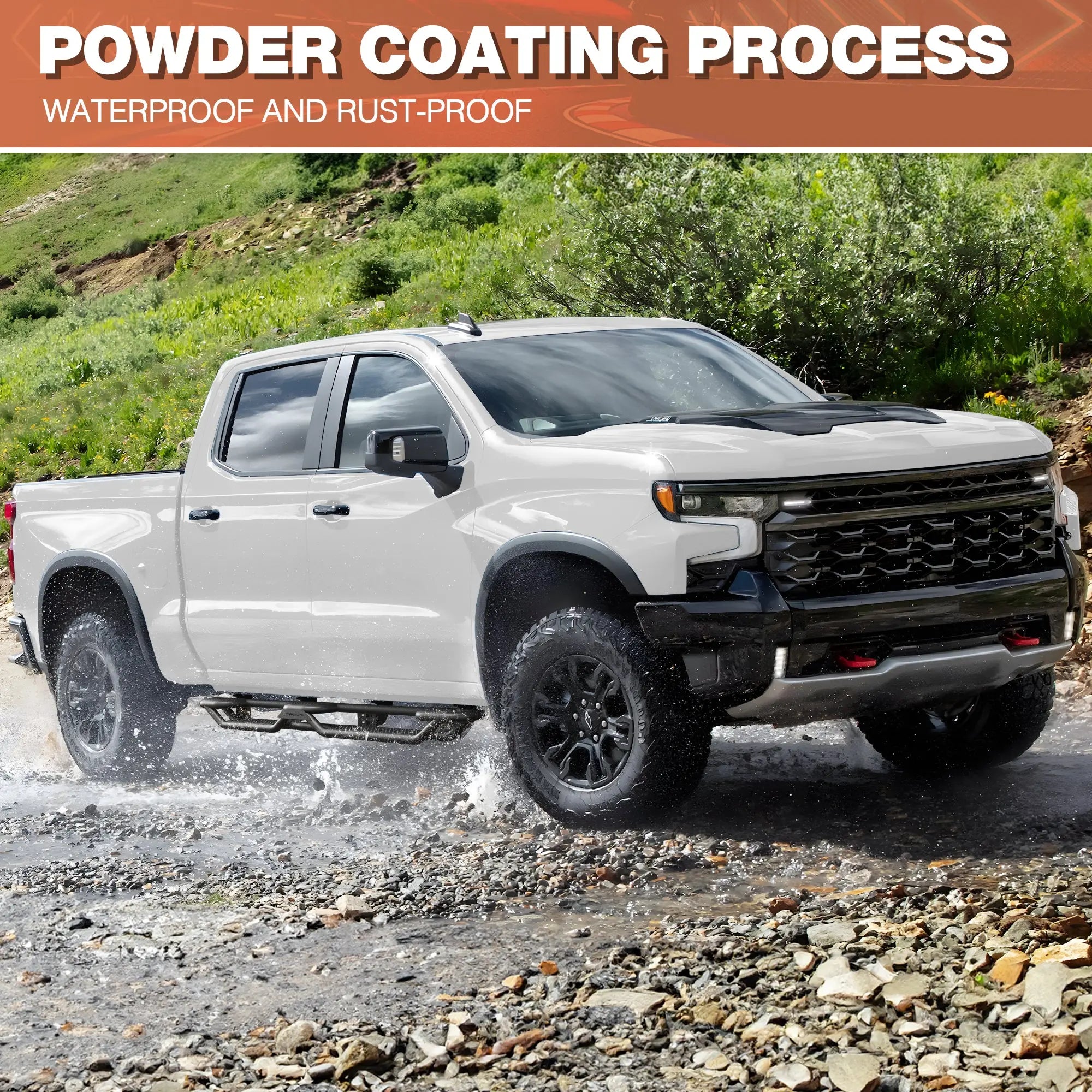 Running Boards for Chevy Silverado & GMC Sierra Crew Cab 2019-2025 - POFENZE