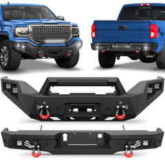 Sierra 1500 Rear Bumper and Front Bumper for GMC Sierra 1500 2016 2017 2018 Pickup Truck - POFENZE
