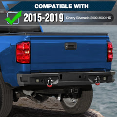 Silverado Front and Rear Bumper Kit for 2015-2019 Chevy Chevrolet Silverado 2500HD 3500HD Pickup Truck - POFENZE