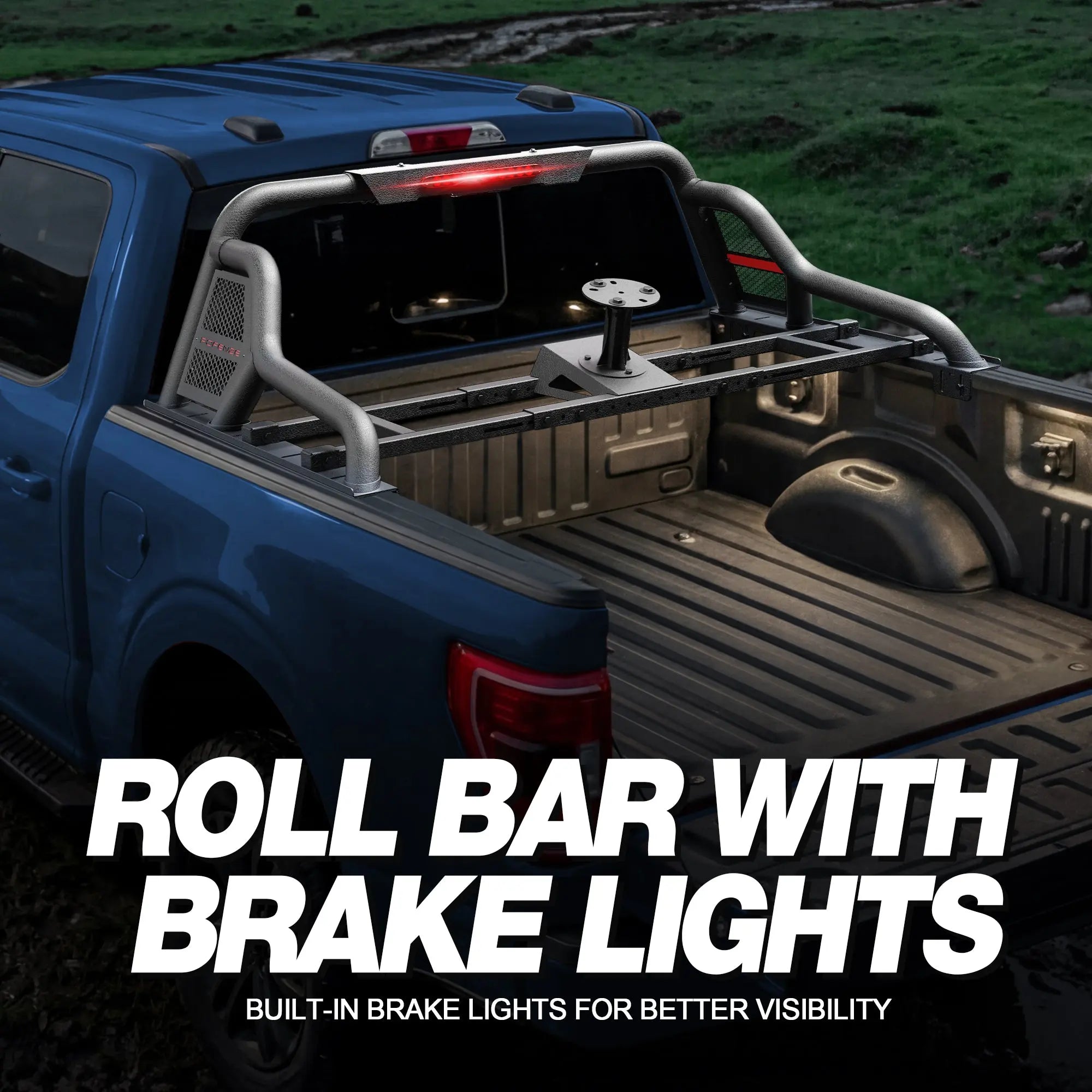 Sport Roll Bar Adjustable Truck Roll Bar 62"–67.51" Universal Fit for Toyota Tundra, Ford F150, Chevy Silverado & RAM POFENZE 