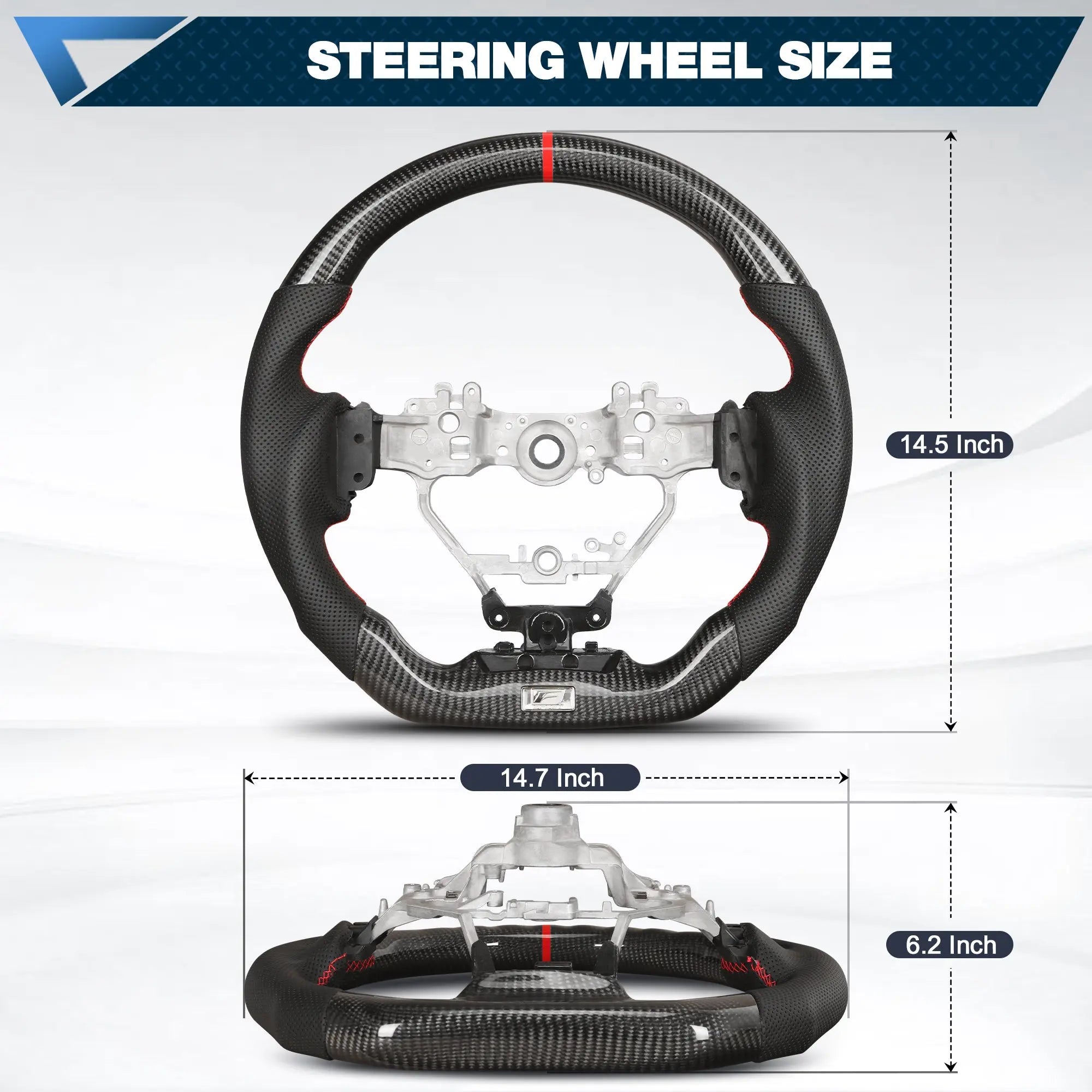 Steering Wheel For Lexus Carbon Fiber Steering Wheel Preforated Leather Grip Fit for Lexus IS/200/250/300 2013-2022 POFENZE
