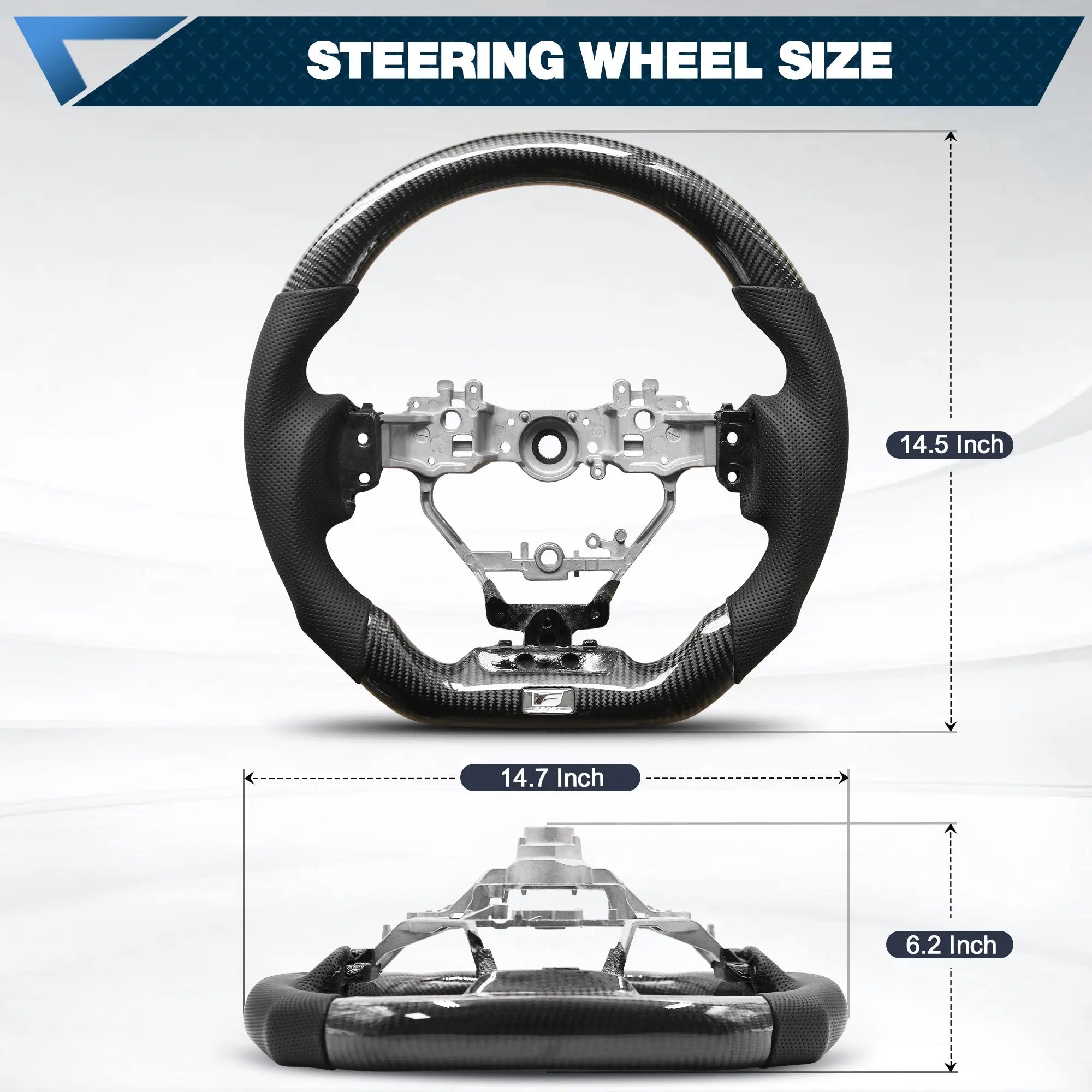 Steering Wheel For Lexus Carbon Fiber Steering Wheel Preforated Leather Grip Fit for Lexus IS/200/250/300 2013-2022 POFENZE