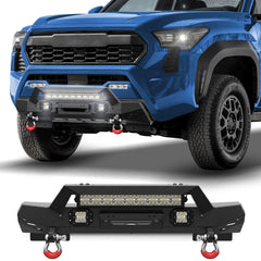 Tacoma Front Bumper for 2024 2025 2026 Toyota Tacoma with Winch Plate and Lights POFENZE 