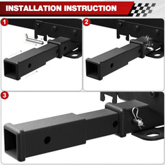 Trailer Hitch for 2 Inch Receiver Adjustable 7.3"-9.3" Drop Hitch 2 inch Receiver POFENZE