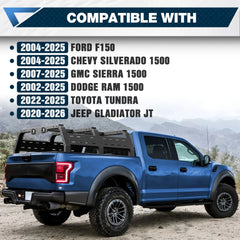 Truck Bed Rack for Dodge, Chevy, Ford, Toyota Full-Size Trucks Without Bed Rails