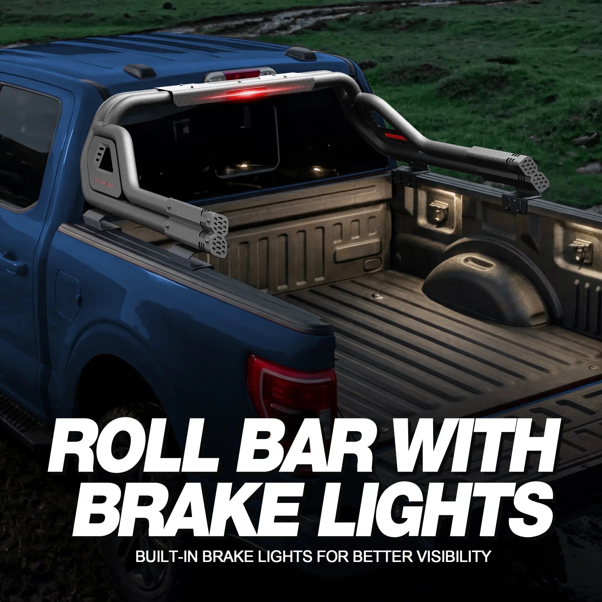 Truck Bed Roll Bar for Full-Size Pickup Trucks | Universal Adjustable - POFENZE