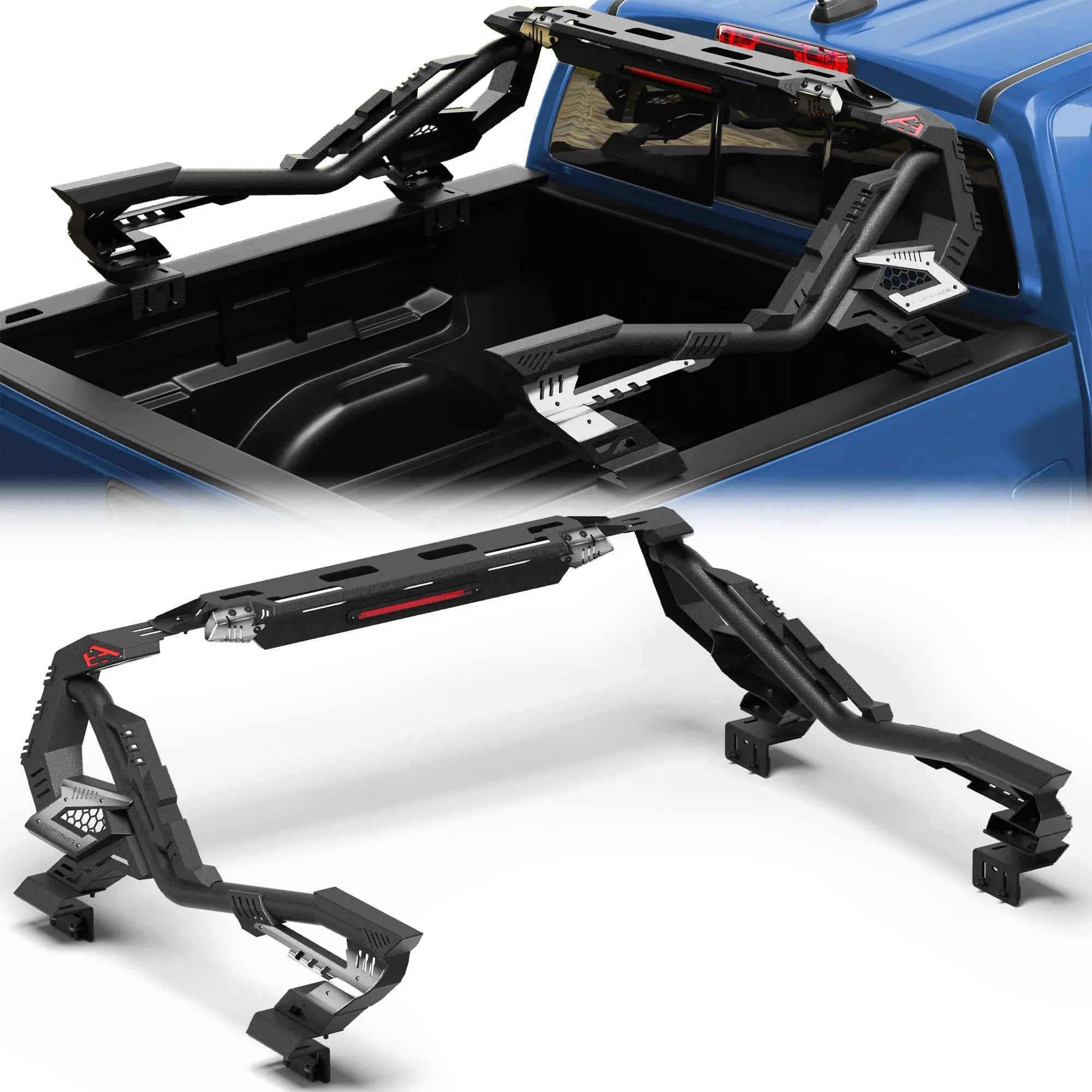 Truck Roll Bar 54.33"–59.84" Heavy Duty Pickup Truck Roll Bar for Mid-Size Trucks POFENZE 