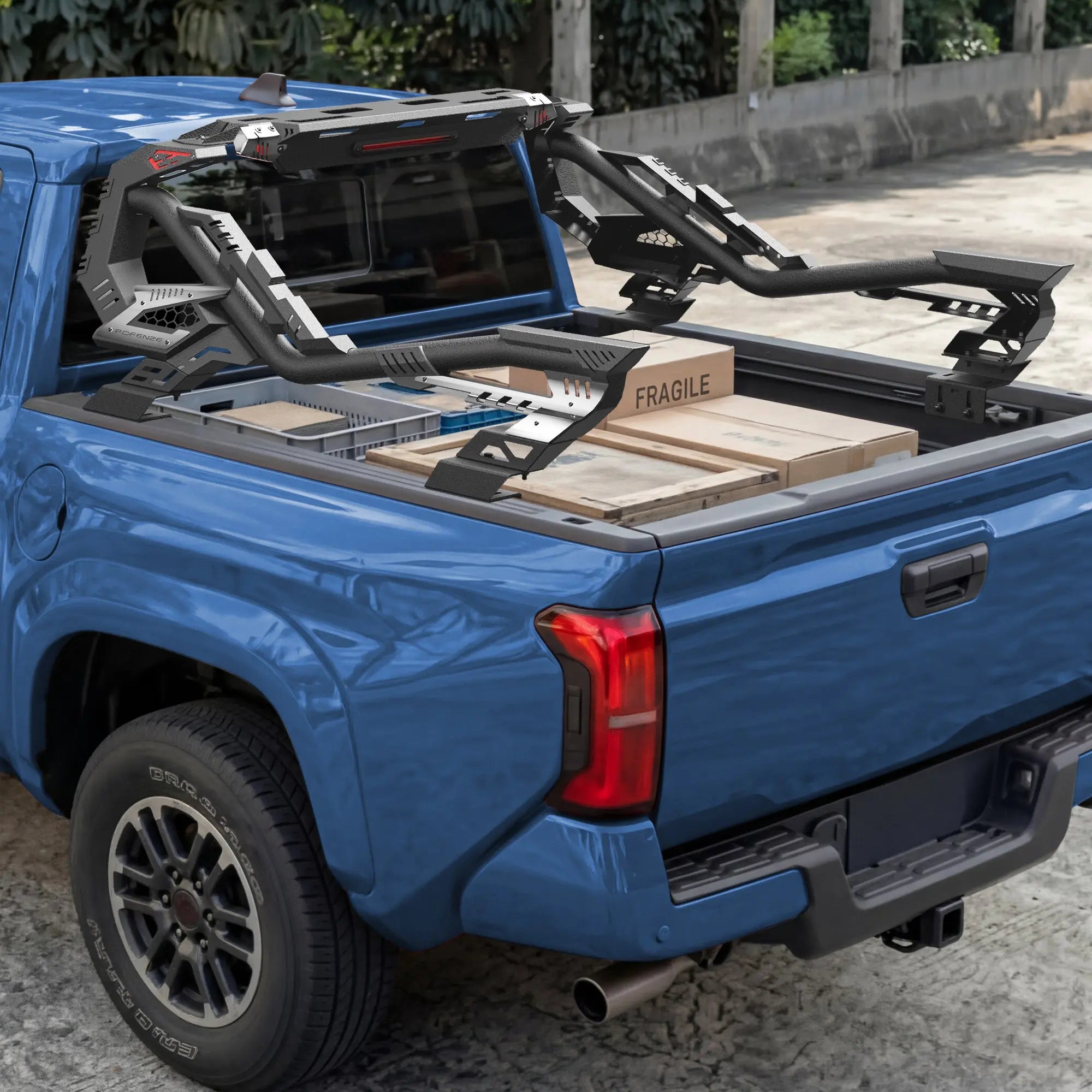 Truck Roll Bar 54.33"–59.84" Heavy Duty Pickup Truck Roll Bar for Mid-Size Trucks POFENZE 