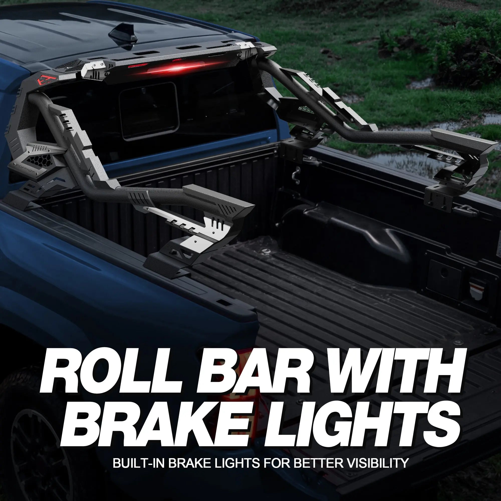 Truck Roll Bar 54.33"–59.84" Heavy Duty Pickup Truck Roll Bar for Mid-Size Trucks POFENZE 