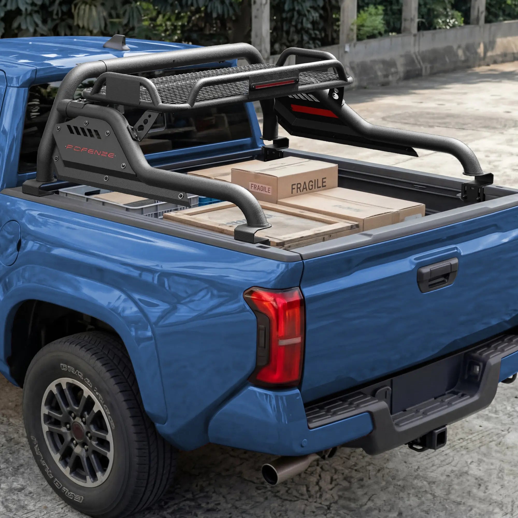 Truck Roll Bar Heavy Duty Truck Bed Rack and Headache Rack for Mid-Size Pickup Trucks POFENZE 