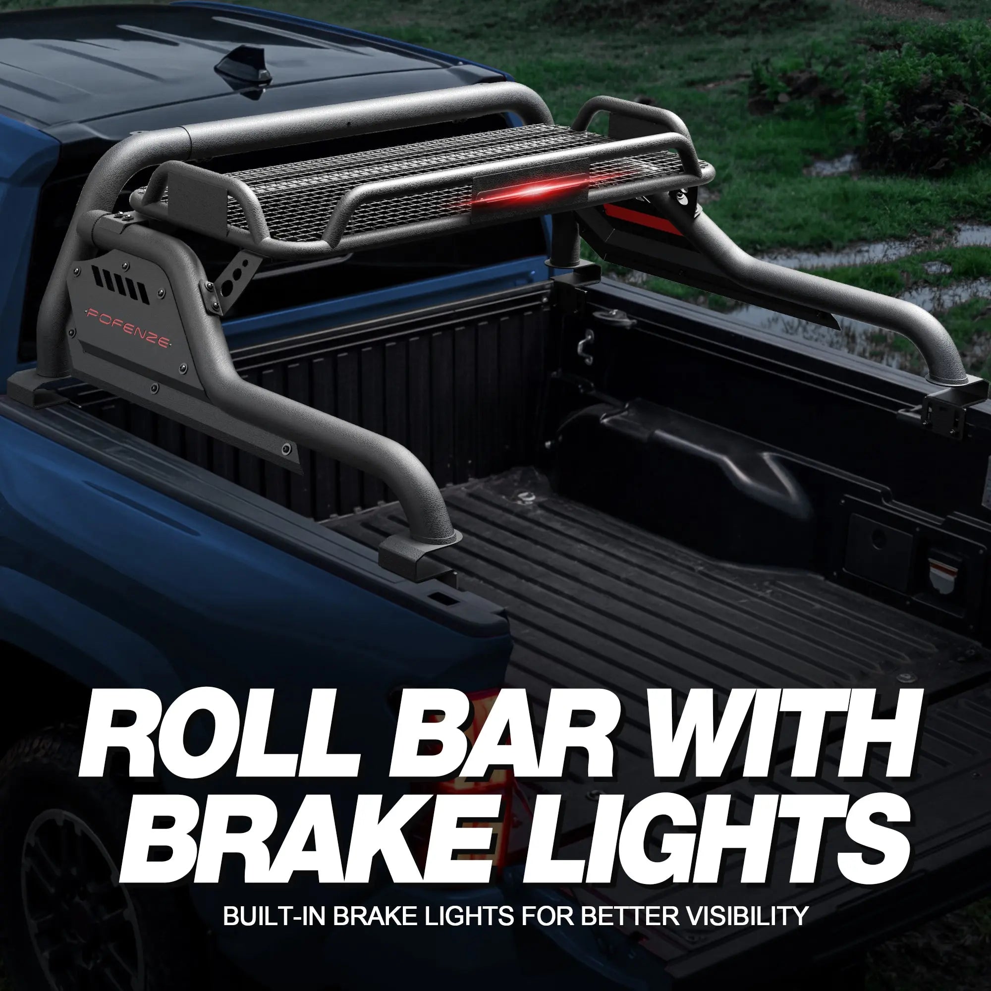 Truck Roll Bar Heavy Duty Truck Bed Rack and Headache Rack for Mid-Size Pickup Trucks POFENZE 