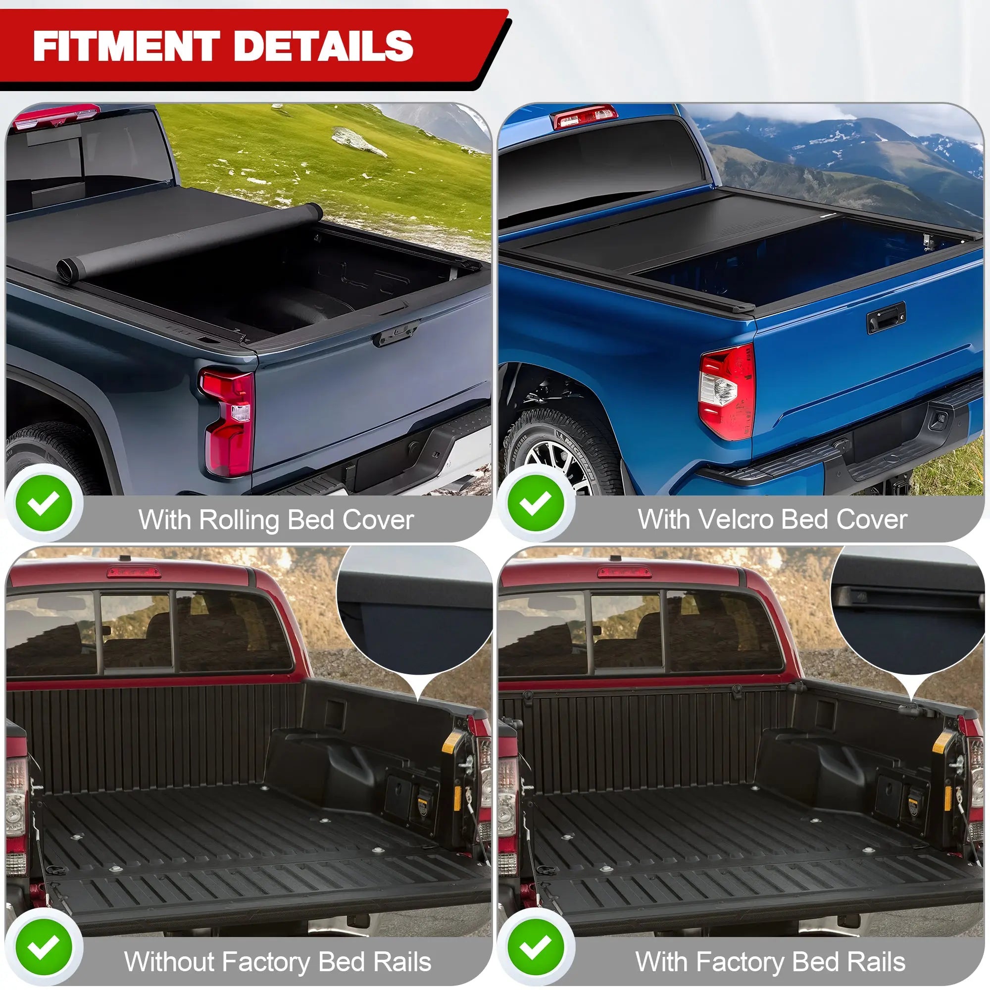 Truck Roll Bar with Cargo Carrier Basket for Full Size Trucks Heavy Duty Chase Rack Sport Bar Compatible with Ford F150, Ram 1500, Chevy Silverado, Tundra, Titan & GMC Sierra POFENZE