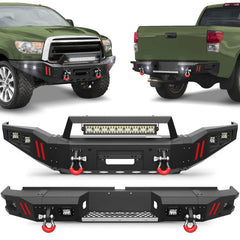 Tundra Front Bumper and Rear Bumper Set for 2007-2013 Toyota Tundra - POFENZE