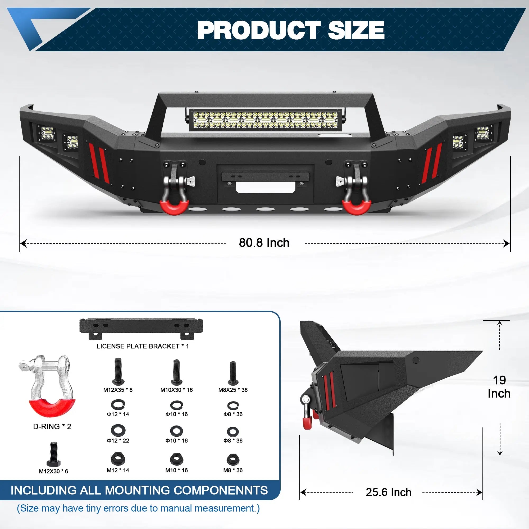 Tundra Front Bumper and Rear Bumper Set for 2007-2013 Toyota Tundra - POFENZE
