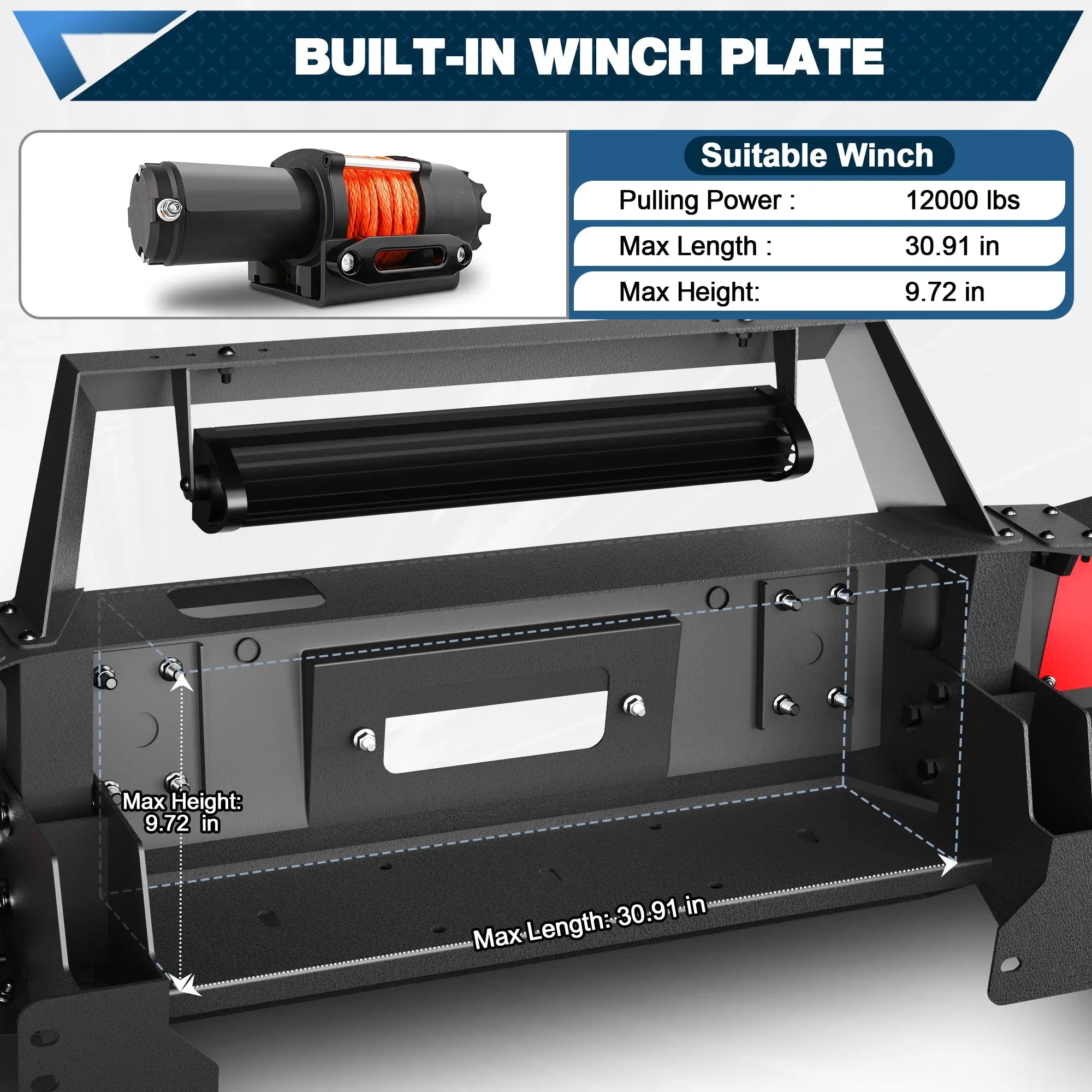Tundra Front Bumper and Rear Bumper Set for 2007-2013 Toyota Tundra - POFENZE