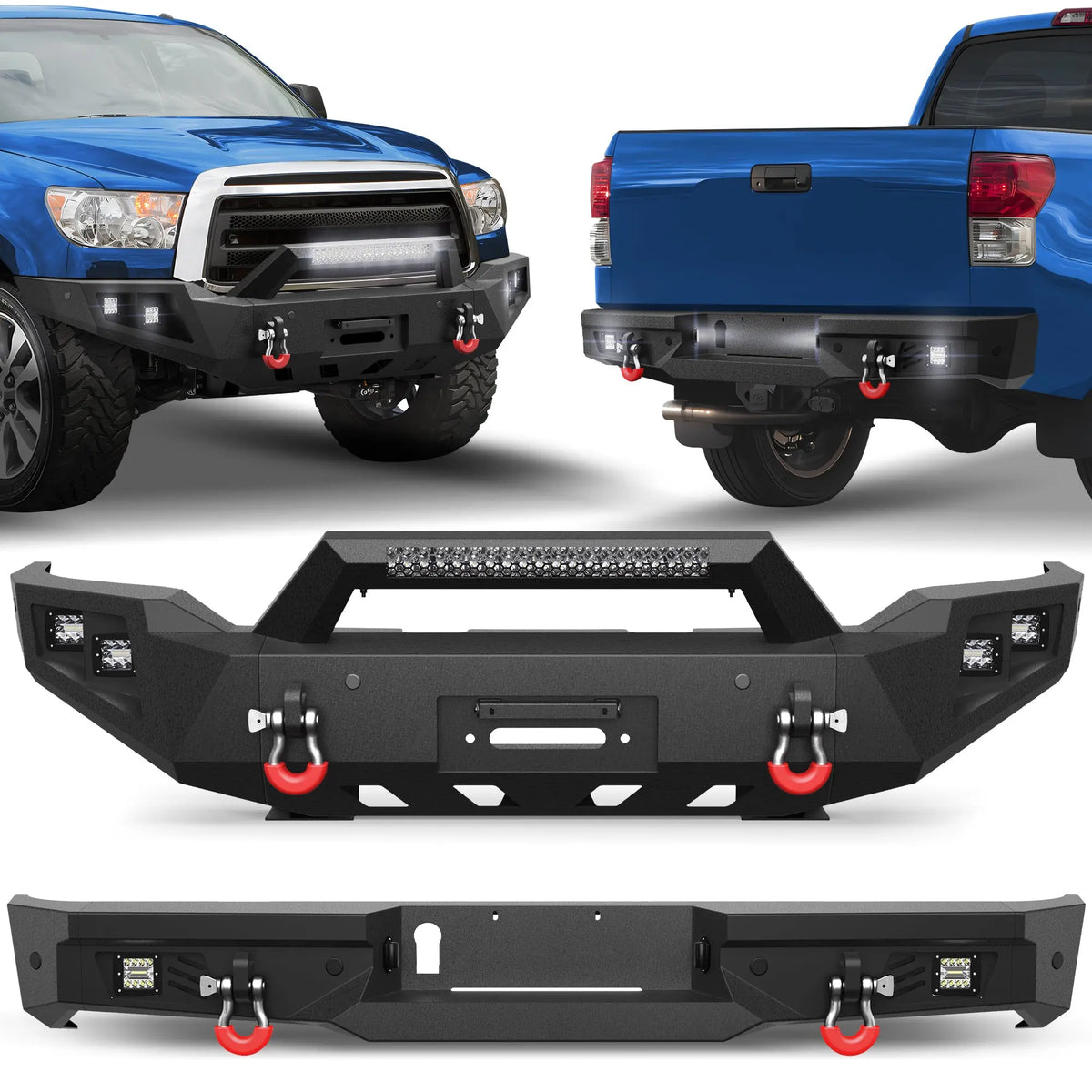 Tundra Bumper Front Bumper and Rear Bumper Set for 2007-2013 Toyota Tundra Pickup - POFENZE