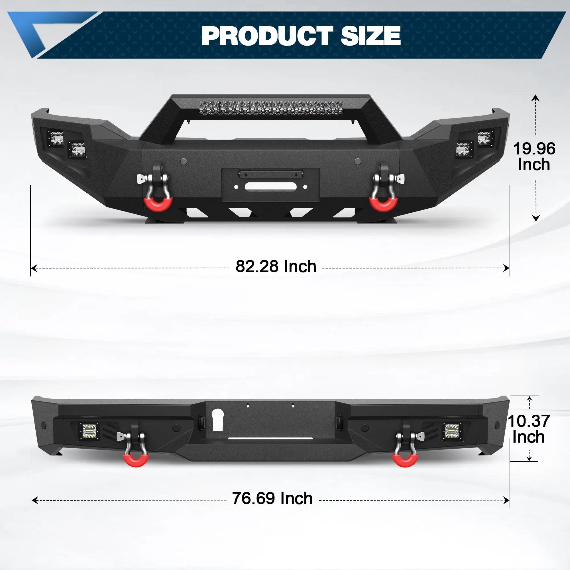 Tundra Bumper Front Bumper and Rear Bumper Set for 2007-2013 Toyota Tundra Pickup - POFENZE