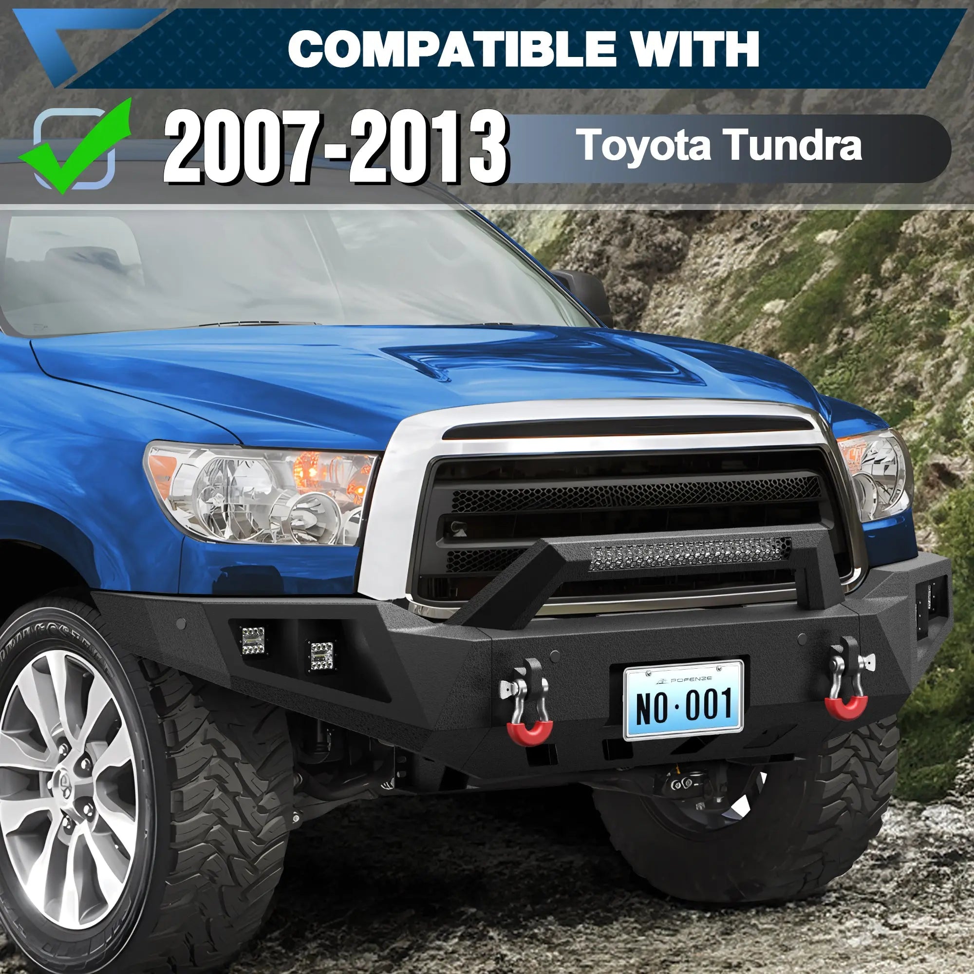 Tundra Bumper Front Bumper and Rear Bumper Set for 2007-2013 Toyota Tundra Pickup - POFENZE